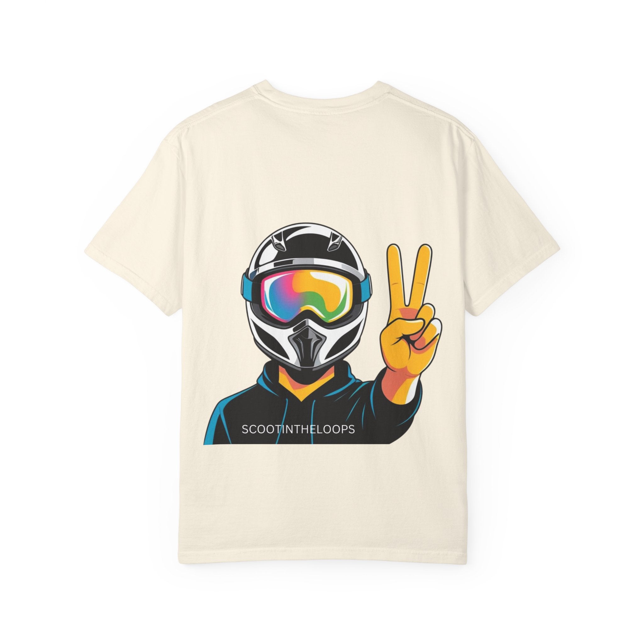 Scoot Helmet Graphic T-Shirt Peace