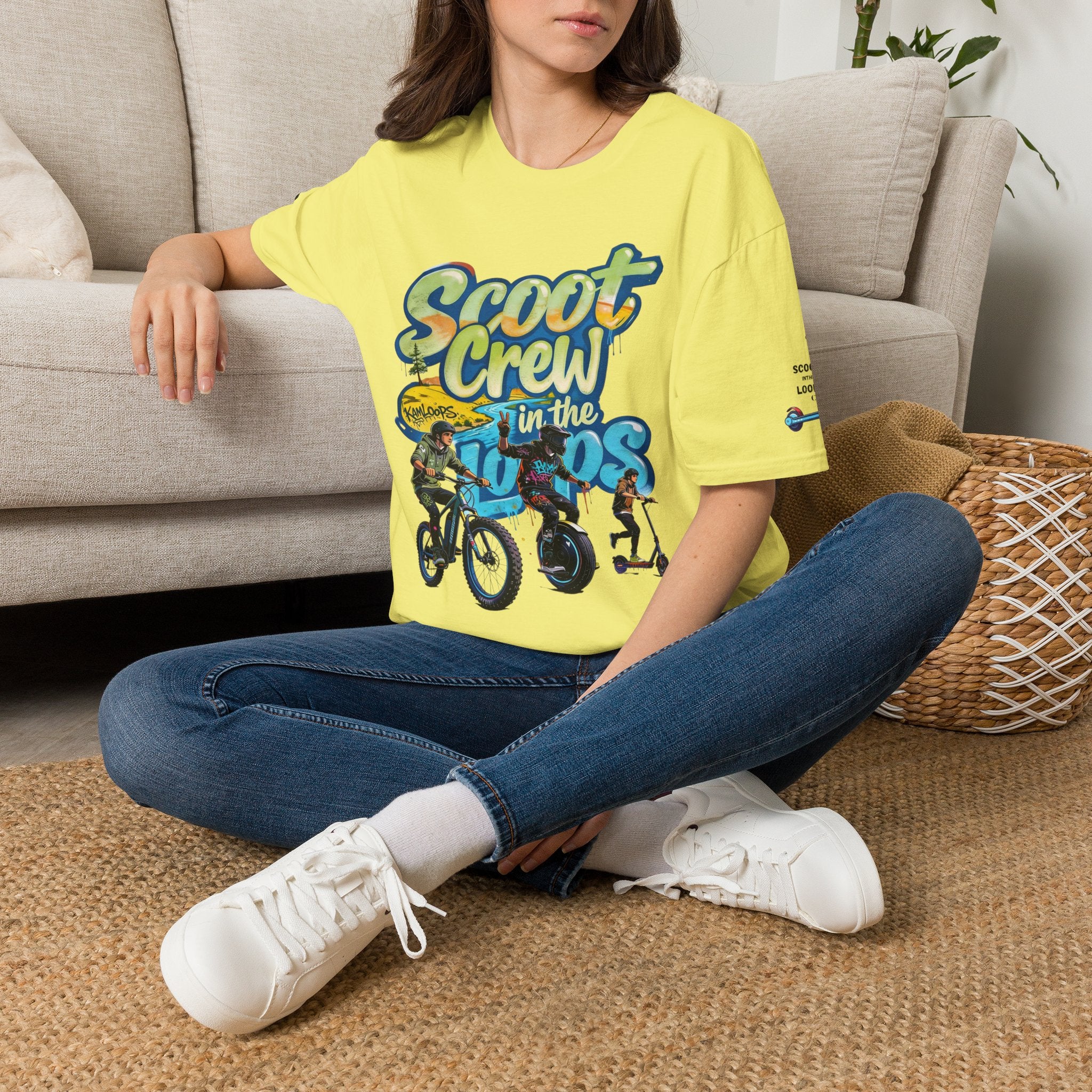 Scoot Crew Graphic Tee — "Scoot Crew in the" Scooter Skateboard Bike Design