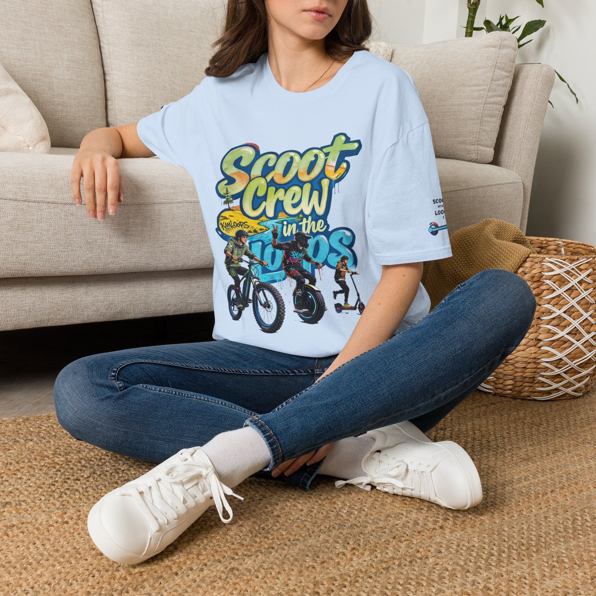 Scoot Crew Graphic Tee — "Scoot Crew in the" Scooter Skateboard Bike Design