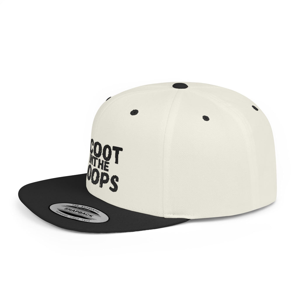 Scoot in the Loops Flat Bill Snapback Hat — Skate Scooter Streetwear Cap