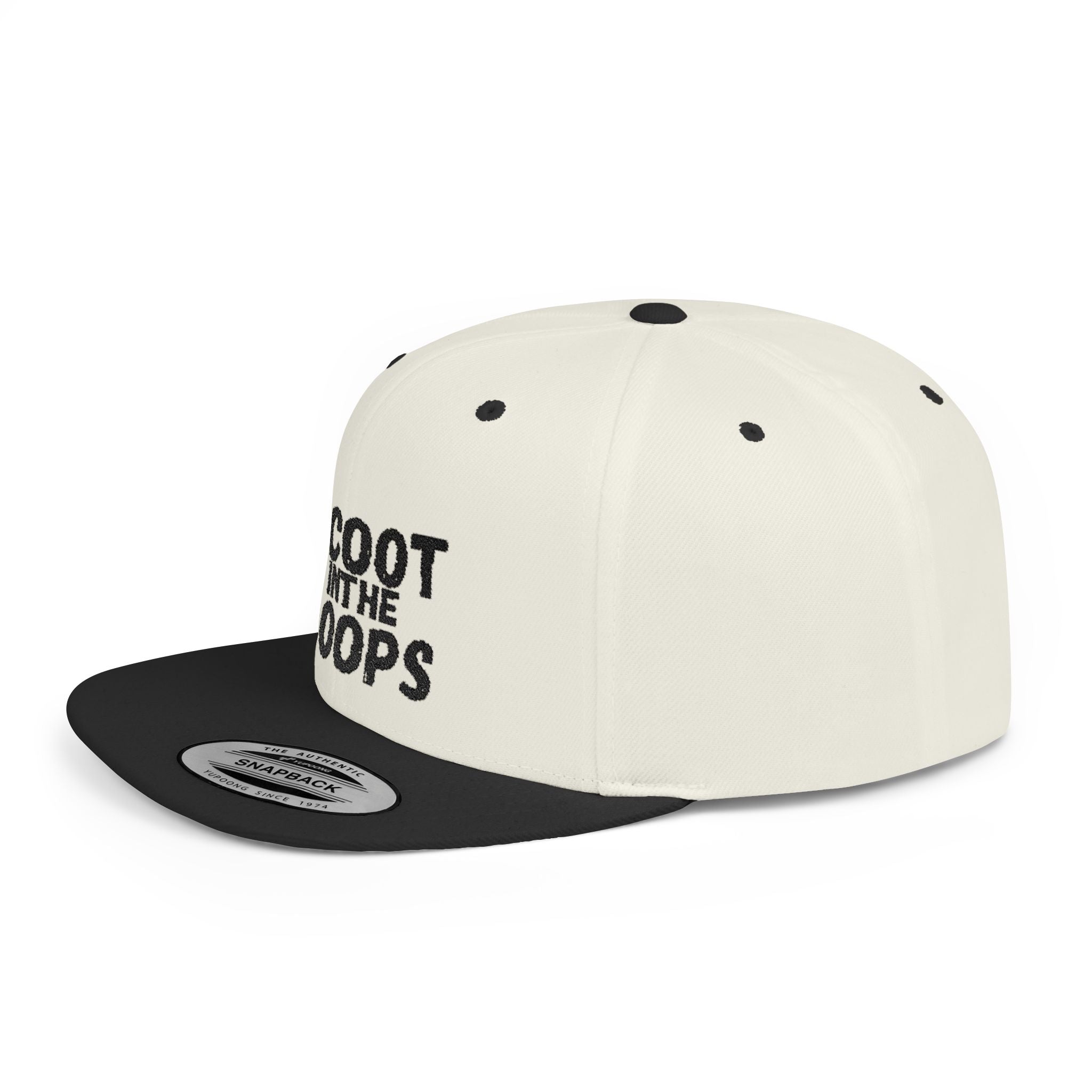 Scoot in the Loops Flat Bill Snapback Hat — Skate Scooter Streetwear Cap