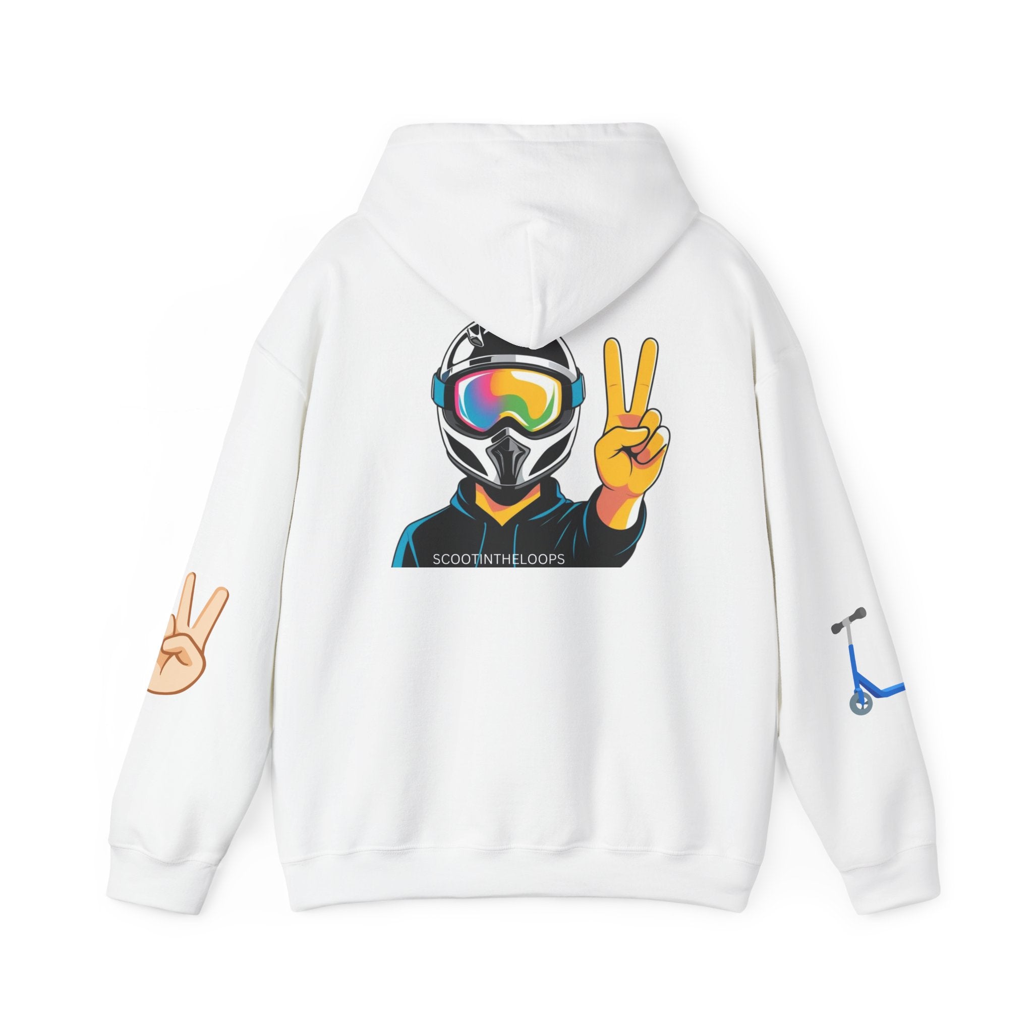 Rider Peace Sign Hoodie — Motorcycle & Scooter Graphic Pullover