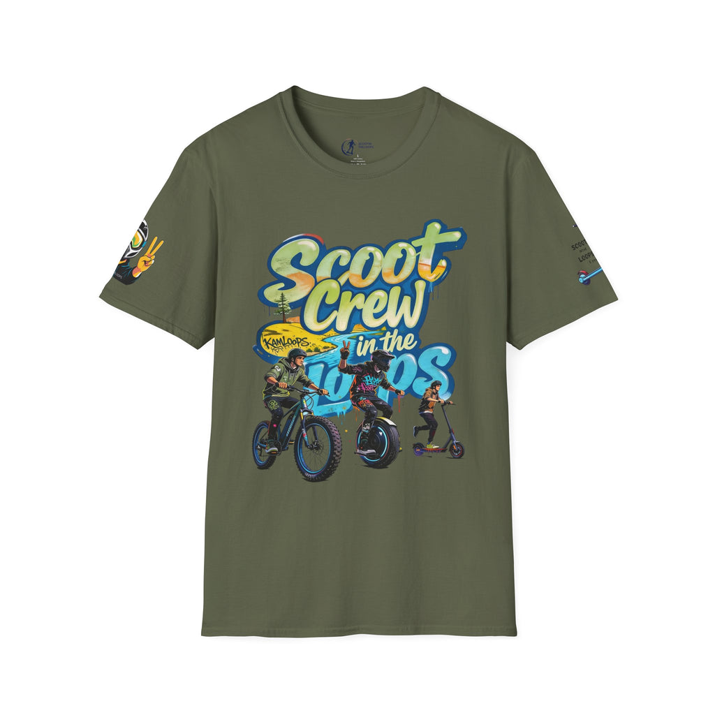 Scoot Crew Graphic Tee — "Scoot Crew in the" Scooter Skateboard Bike Design