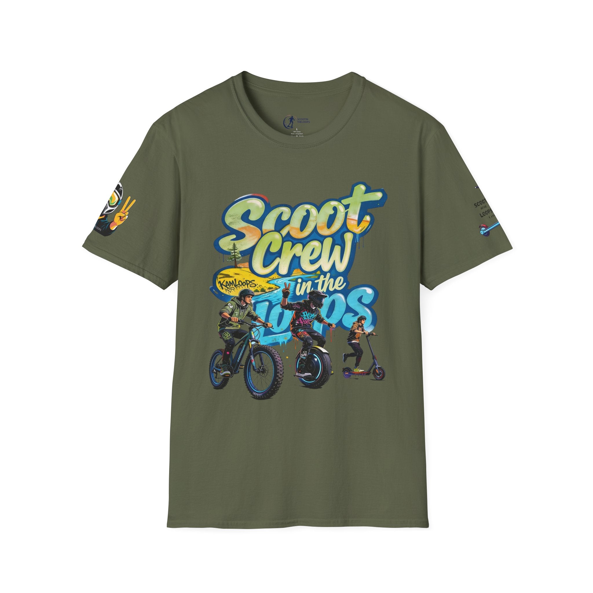Scoot Crew Graphic Tee — "Scoot Crew in the" Scooter Skateboard Bike Design