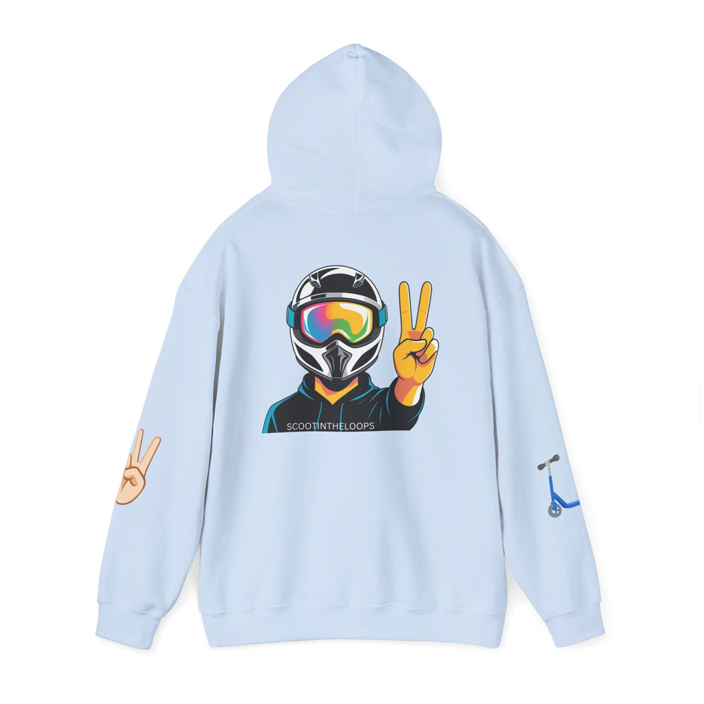 Rider Peace Sign Hoodie — Motorcycle & Scooter Graphic Pullover