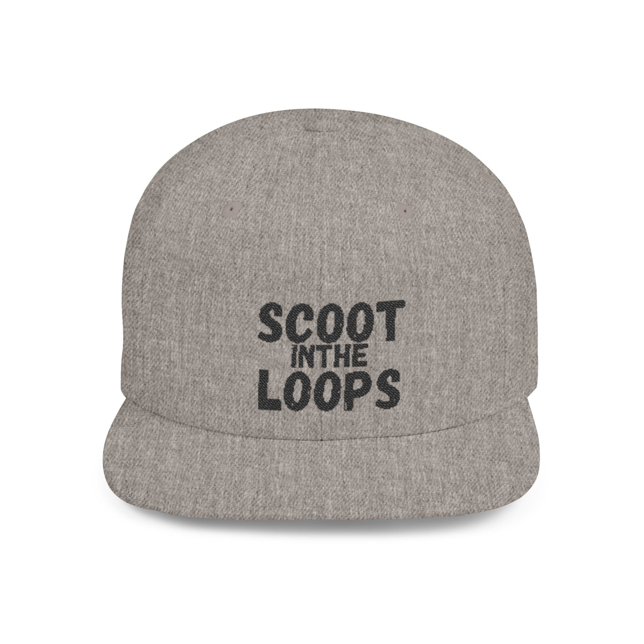 Scoot in the Loops Flat Bill Snapback Hat — Skate Scooter Streetwear Cap
