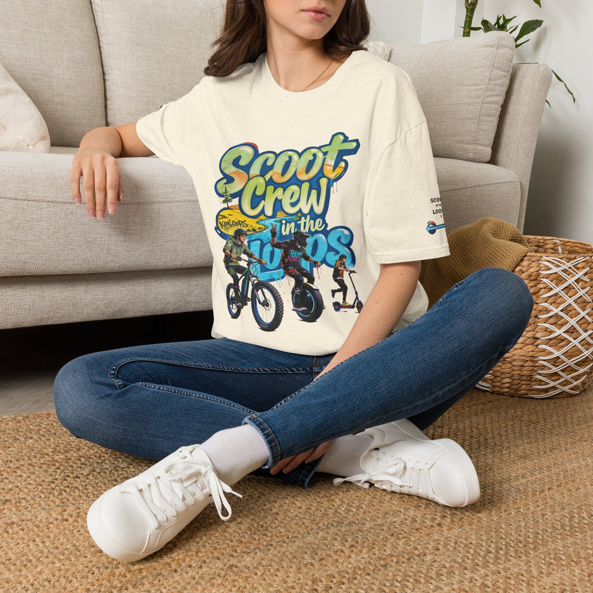 Scoot Crew Graphic Tee — "Scoot Crew in the" Scooter Skateboard Bike Design