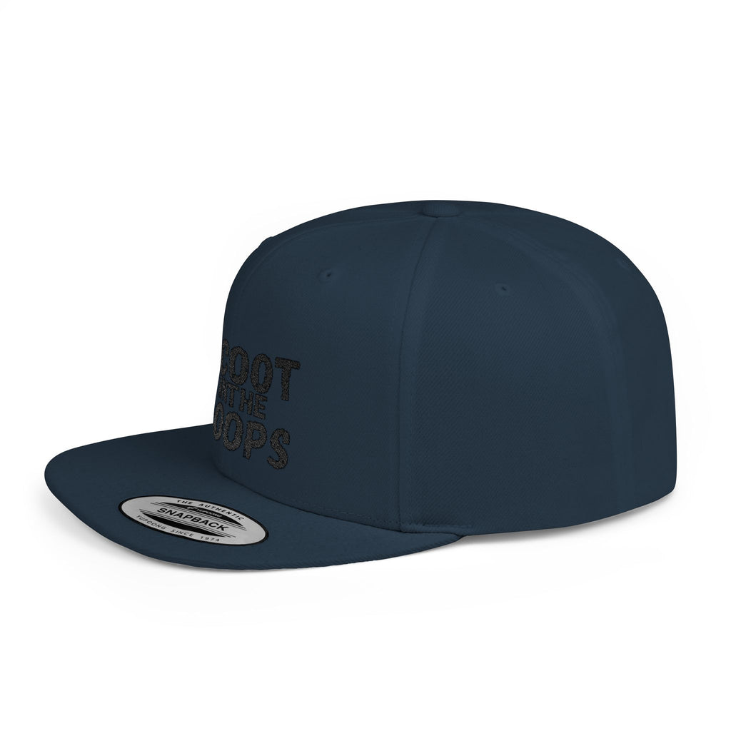 Scoot in the Loops Flat Bill Snapback Hat — Skate Scooter Streetwear Cap