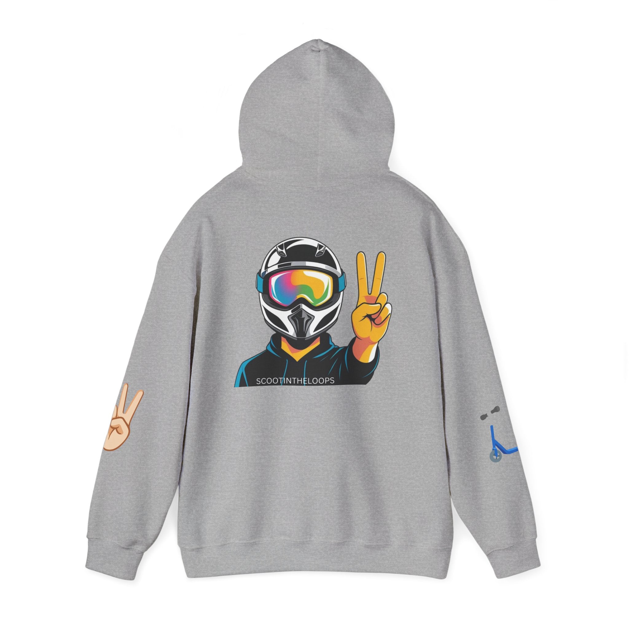 Rider Peace Sign Hoodie — Motorcycle & Scooter Graphic Pullover