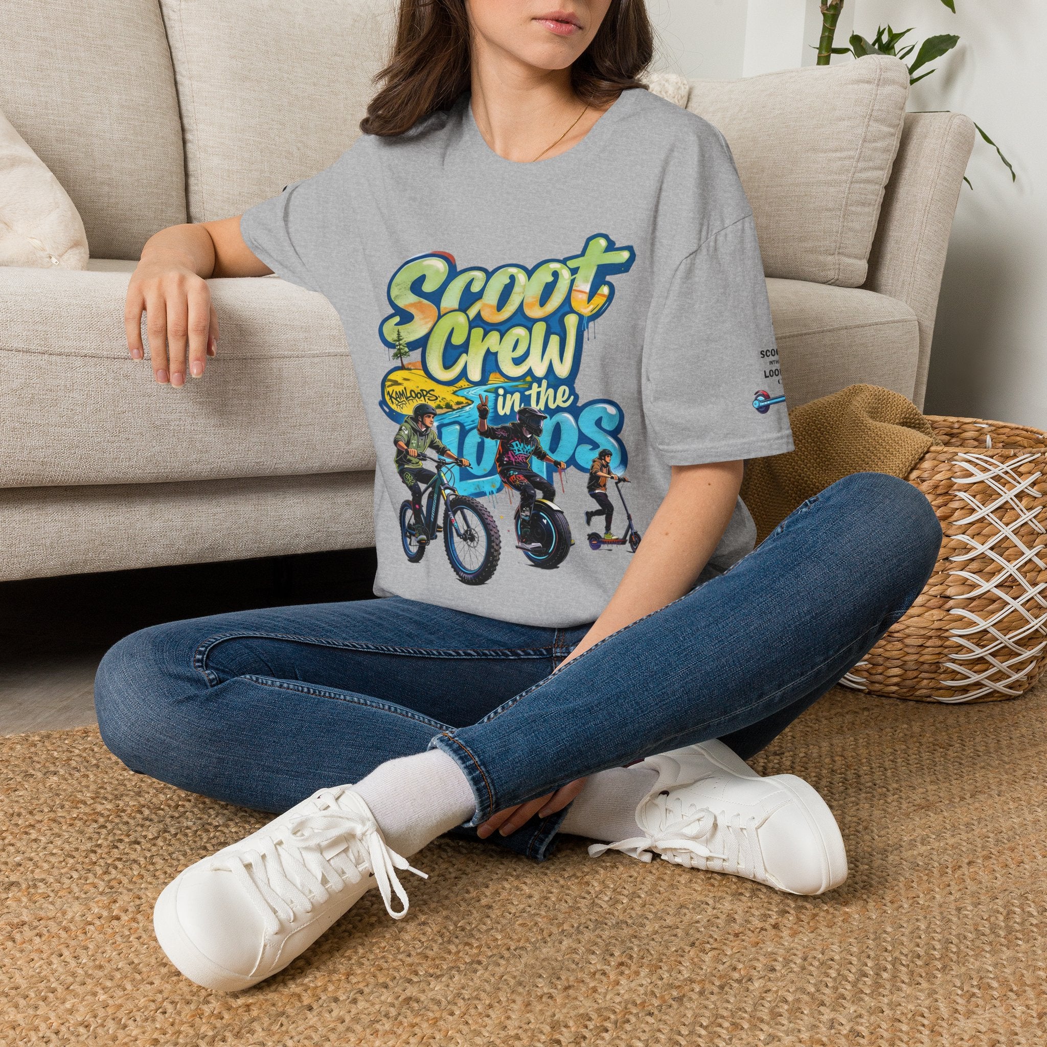 Scoot Crew Graphic Tee — "Scoot Crew in the" Scooter Skateboard Bike Design