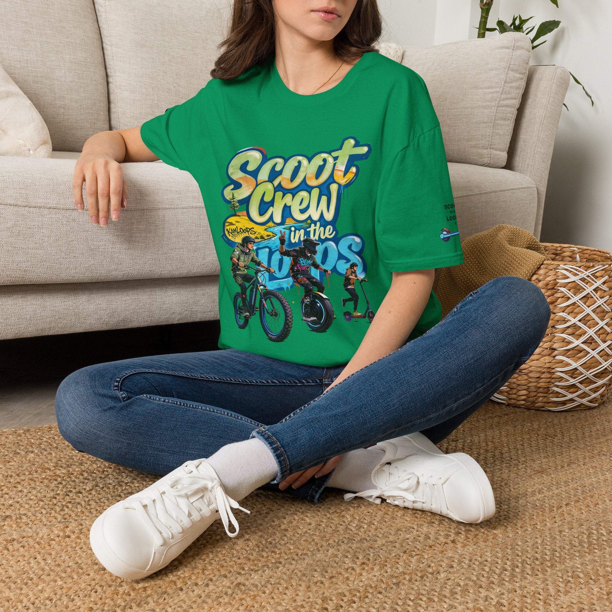 Scoot Crew Graphic Tee — "Scoot Crew in the" Scooter Skateboard Bike Design