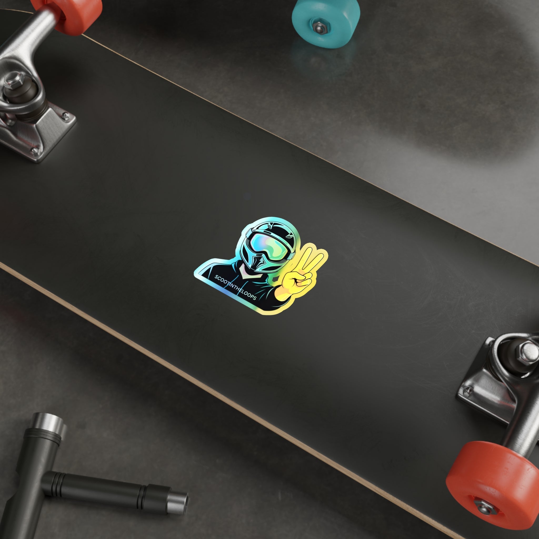 Holographic Scoot Peace Sign Sticker