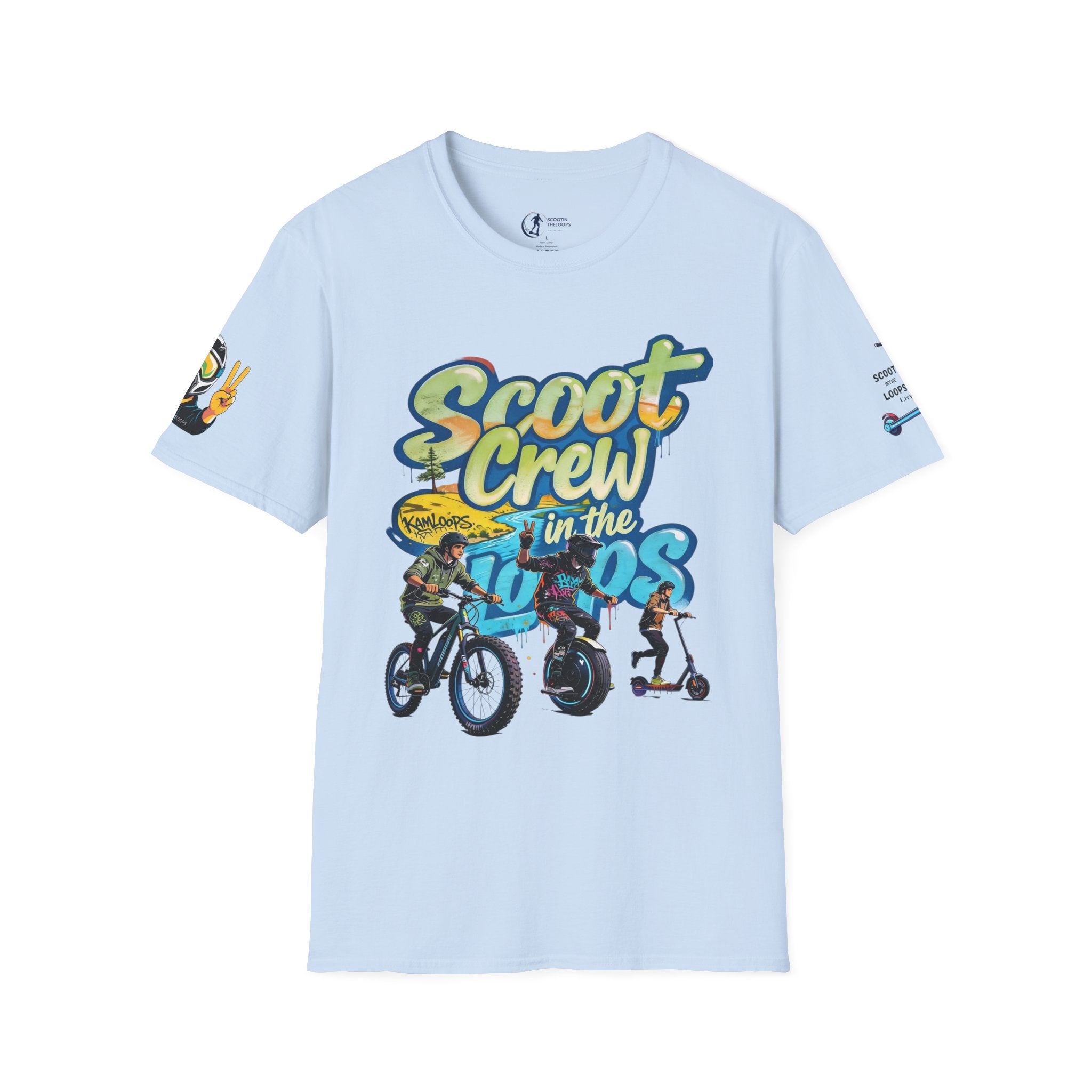 Scoot Crew Graphic Tee — "Scoot Crew in the" Scooter Skateboard Bike Design