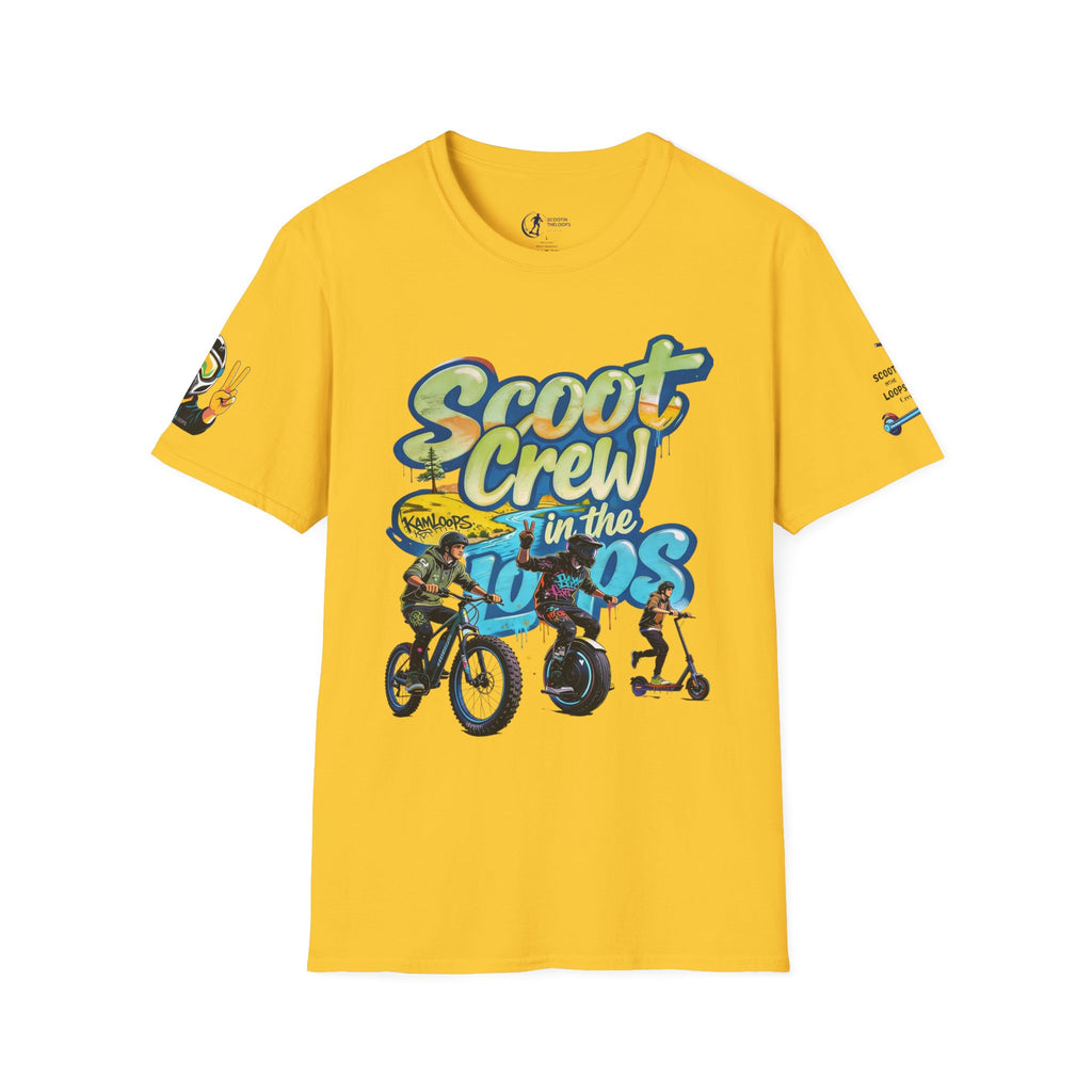 Scoot Crew Graphic Tee — "Scoot Crew in the" Scooter Skateboard Bike Design