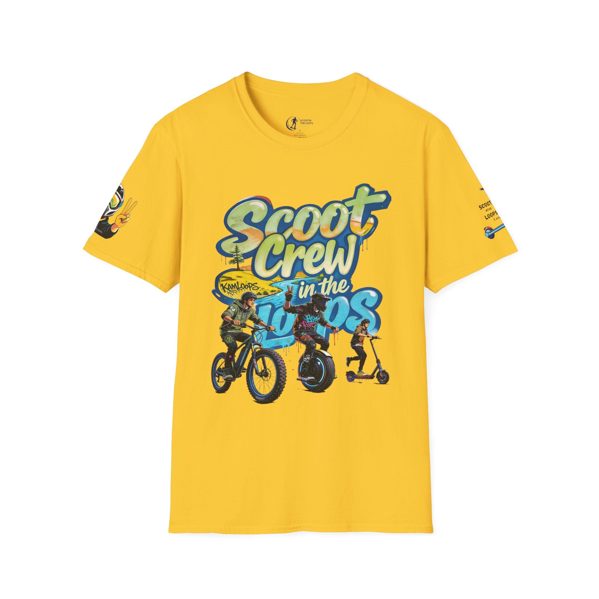 Scoot Crew Graphic Tee — "Scoot Crew in the" Scooter Skateboard Bike Design