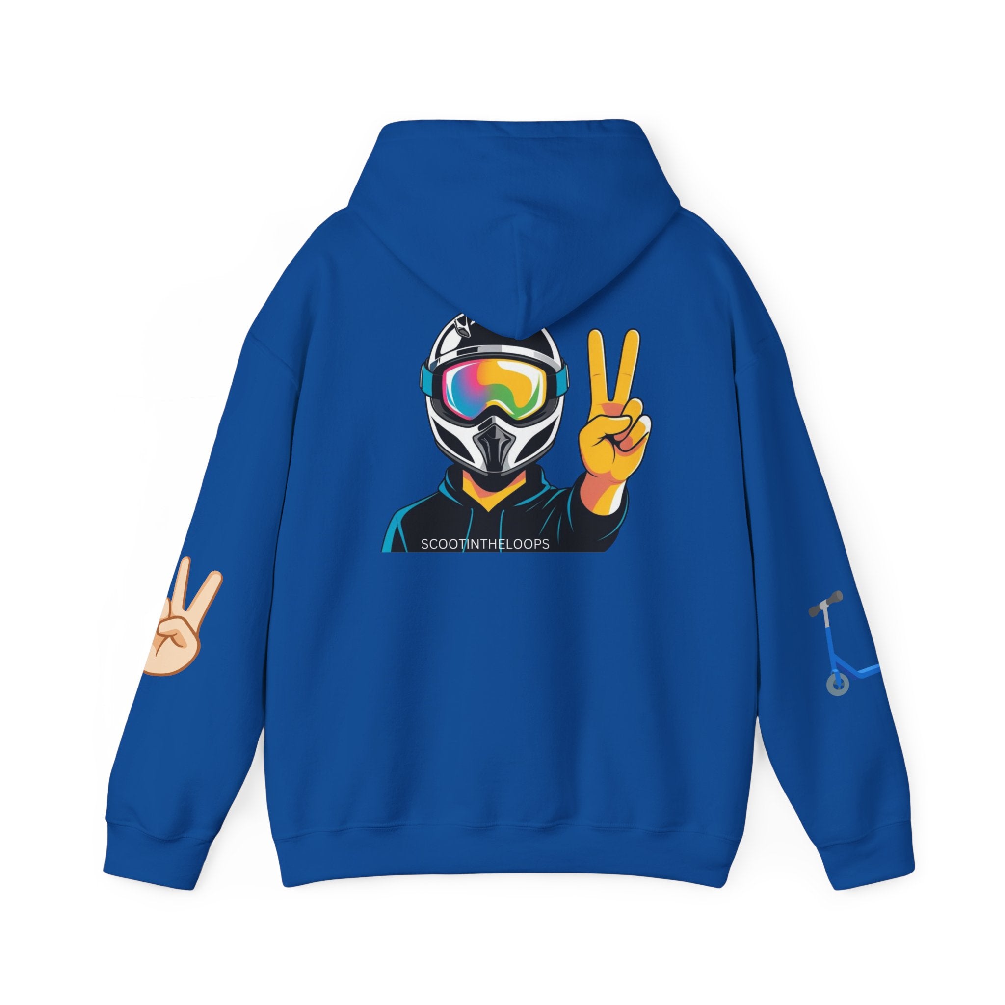 Rider Peace Sign Hoodie — Motorcycle & Scooter Graphic Pullover