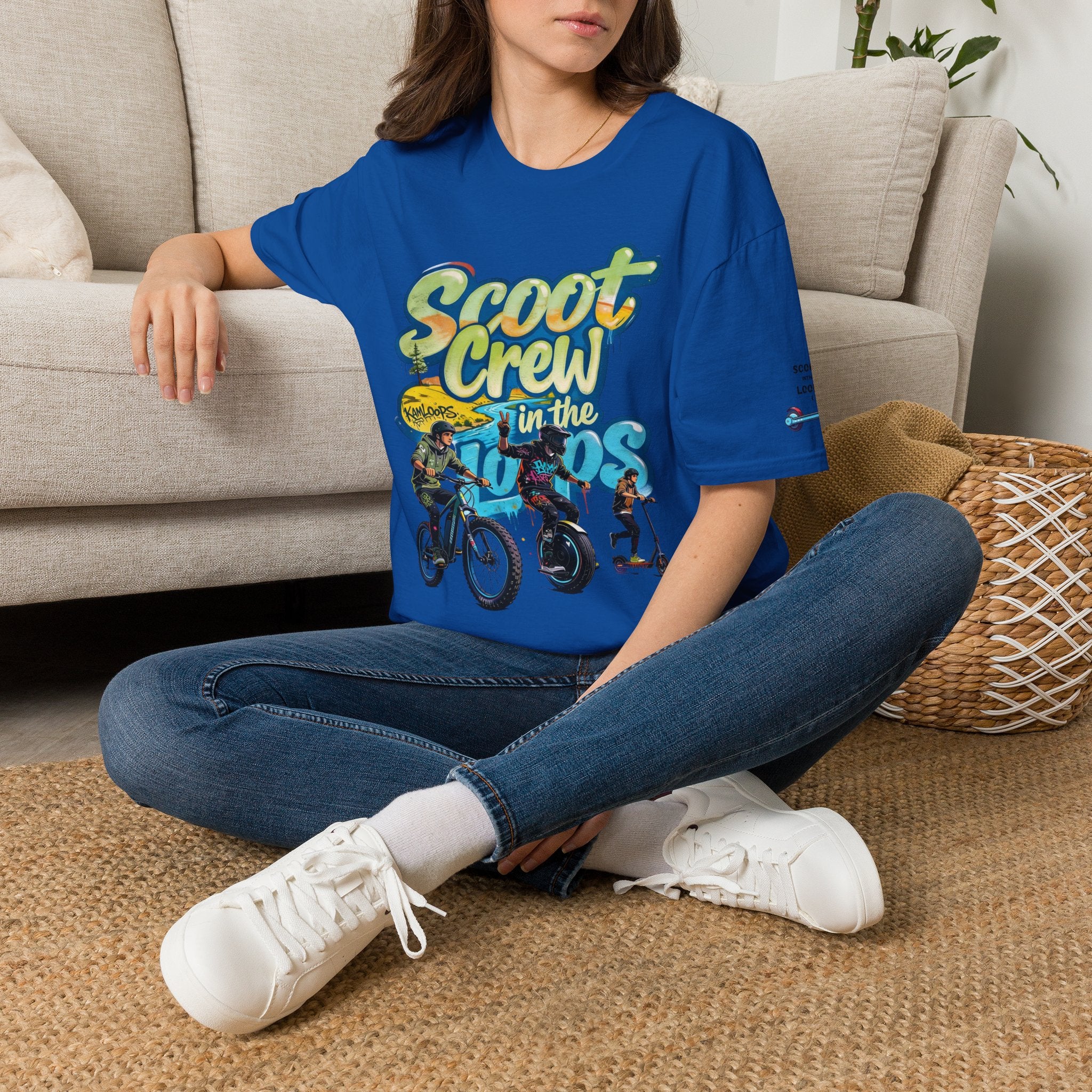 Scoot Crew Graphic Tee — "Scoot Crew in the" Scooter Skateboard Bike Design