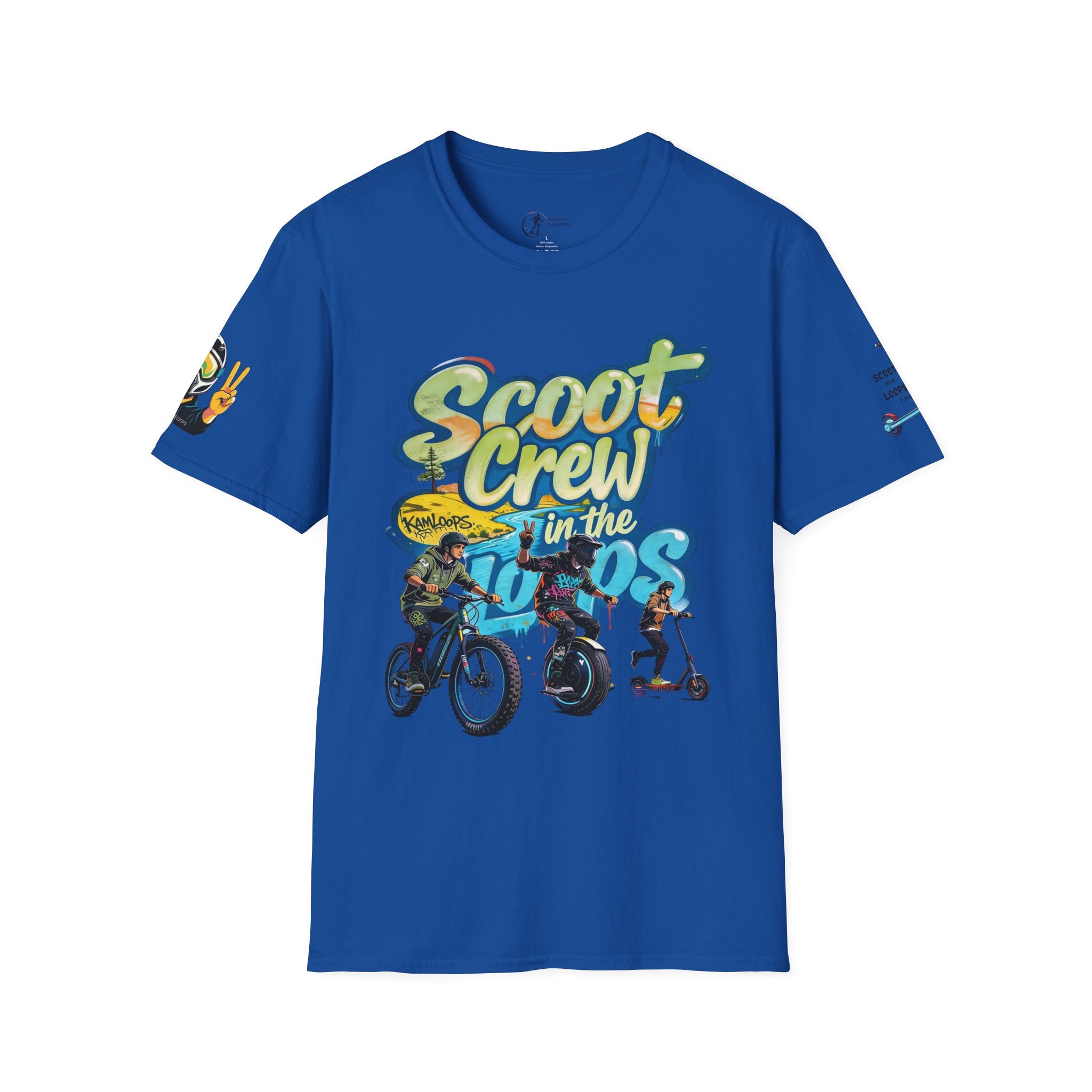 Scoot Crew Graphic Tee — "Scoot Crew in the" Scooter Skateboard Bike Design
