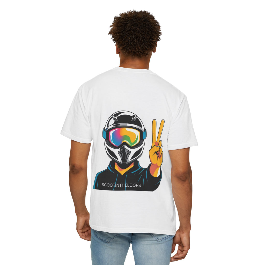 Scoot Helmet Graphic T-Shirt Peace
