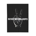 Scoot Soft Blanket — Black Peace Hand