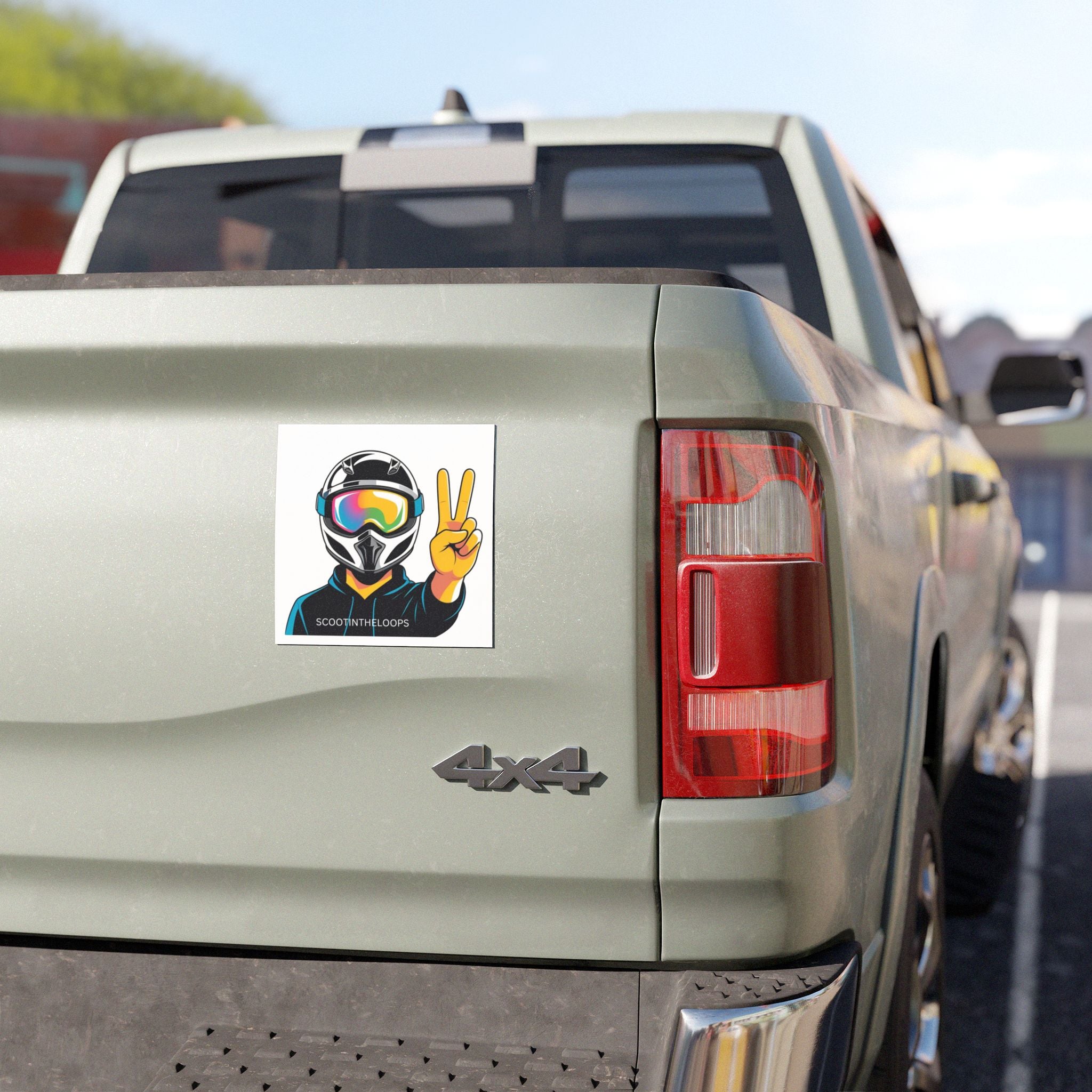 Scoot Guy Peace Car Magnet