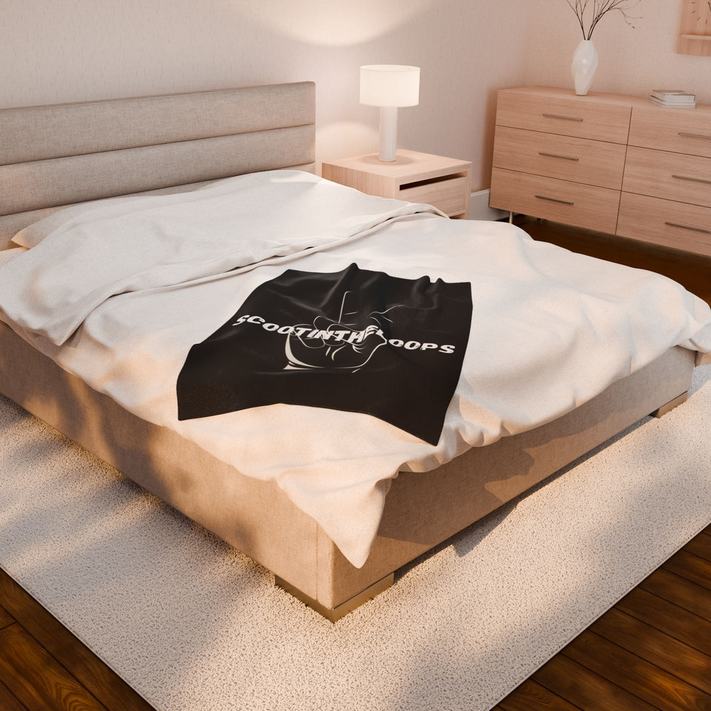 Scoot Soft Blanket — Black Peace Hand