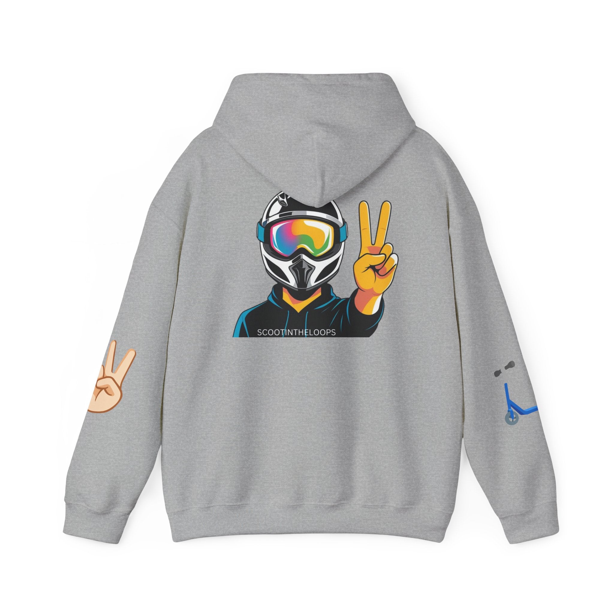 Rider Peace Sign Hoodie — Motorcycle & Scooter Graphic Pullover