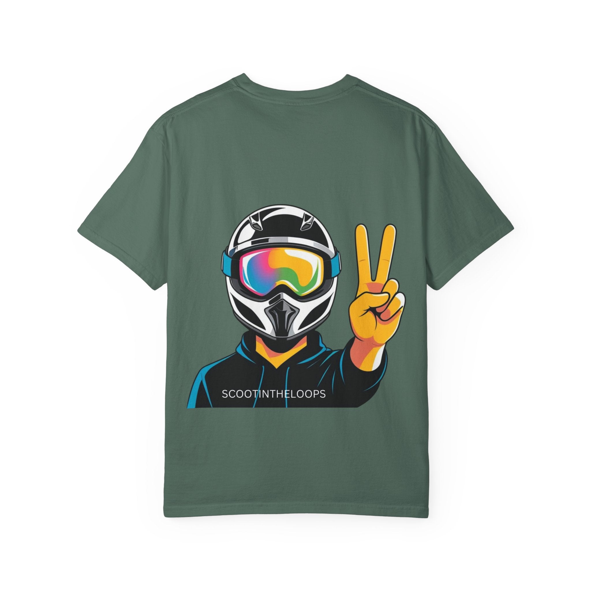 Scoot Helmet Graphic T-Shirt Peace