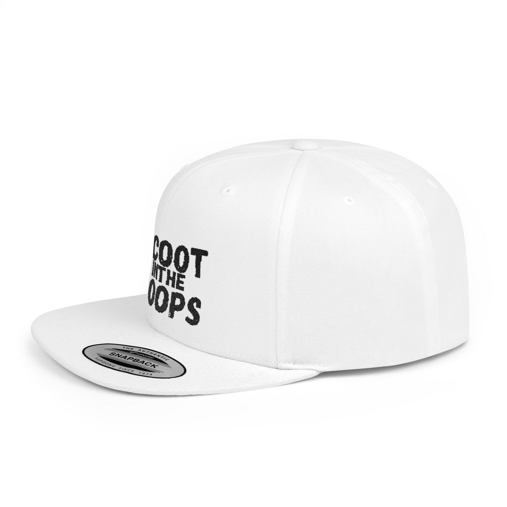 Scoot in the Loops Flat Bill Snapback Hat — Skate Scooter Streetwear Cap