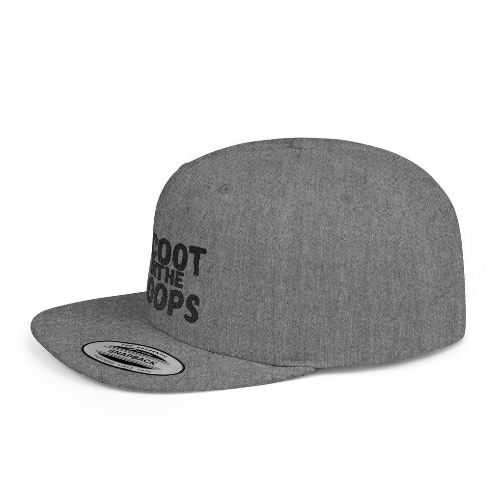 Scoot in the Loops Flat Bill Snapback Hat — Skate Scooter Streetwear Cap