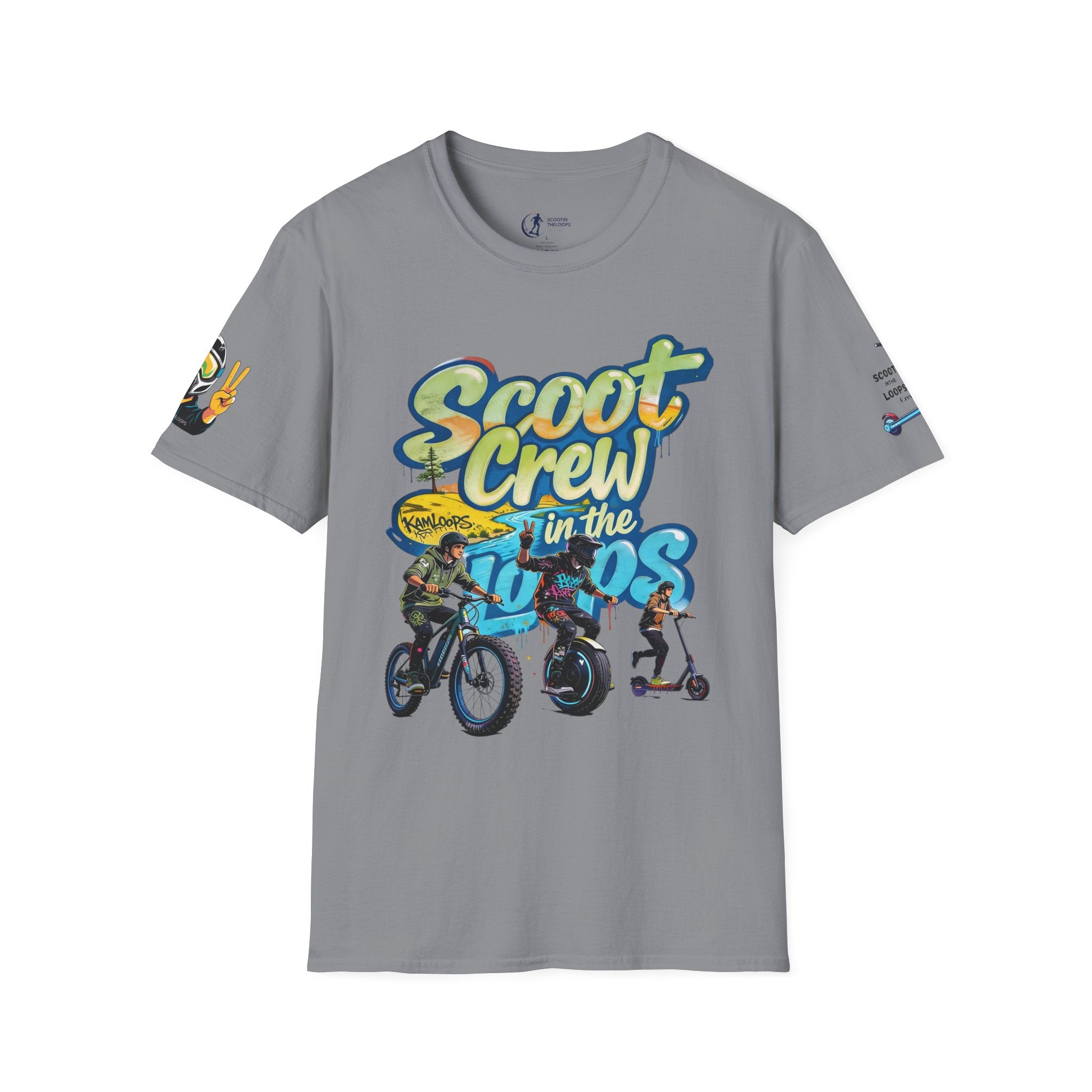 Scoot Crew Graphic Tee — "Scoot Crew in the" Scooter Skateboard Bike Design