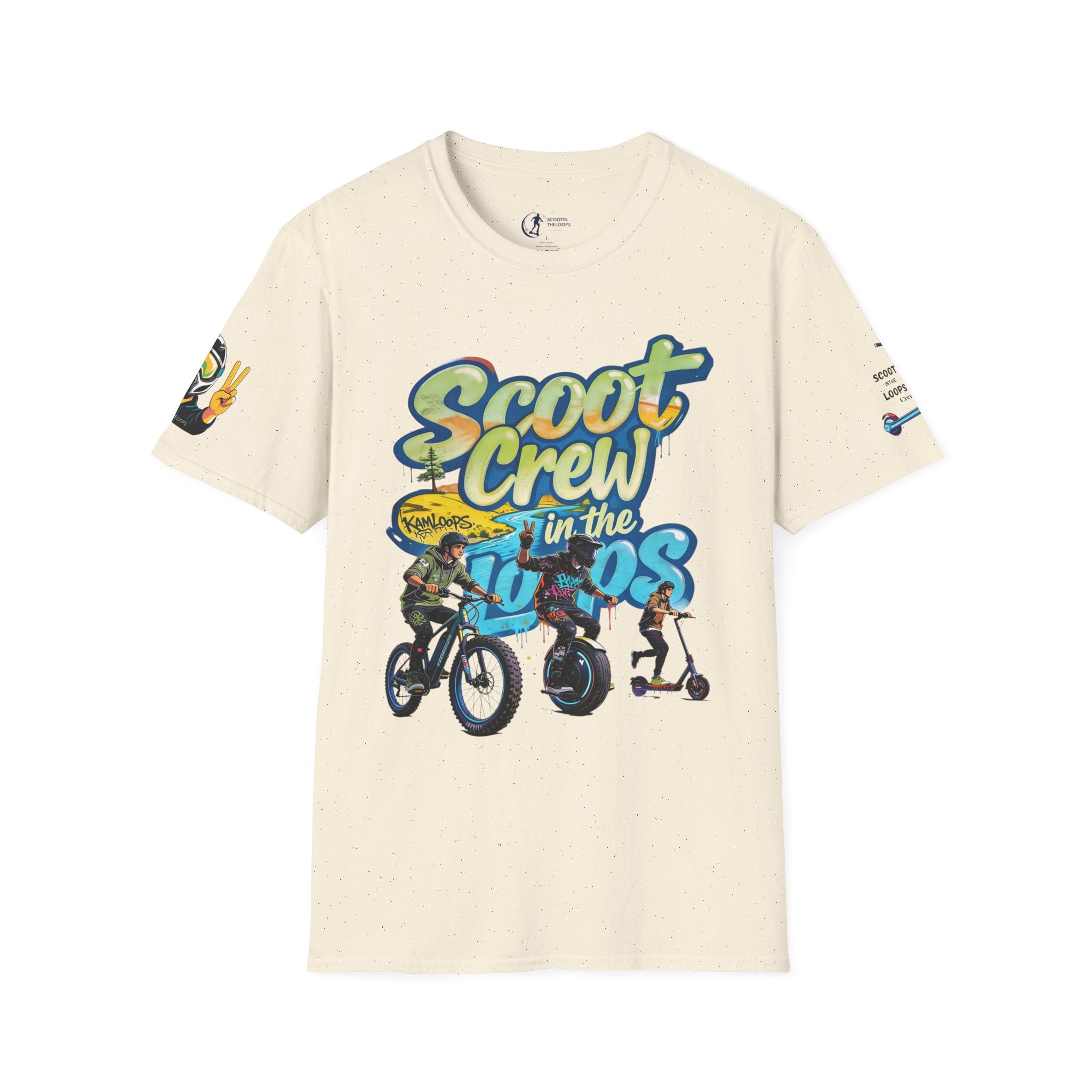 Scoot Crew Graphic Tee — "Scoot Crew in the" Scooter Skateboard Bike Design