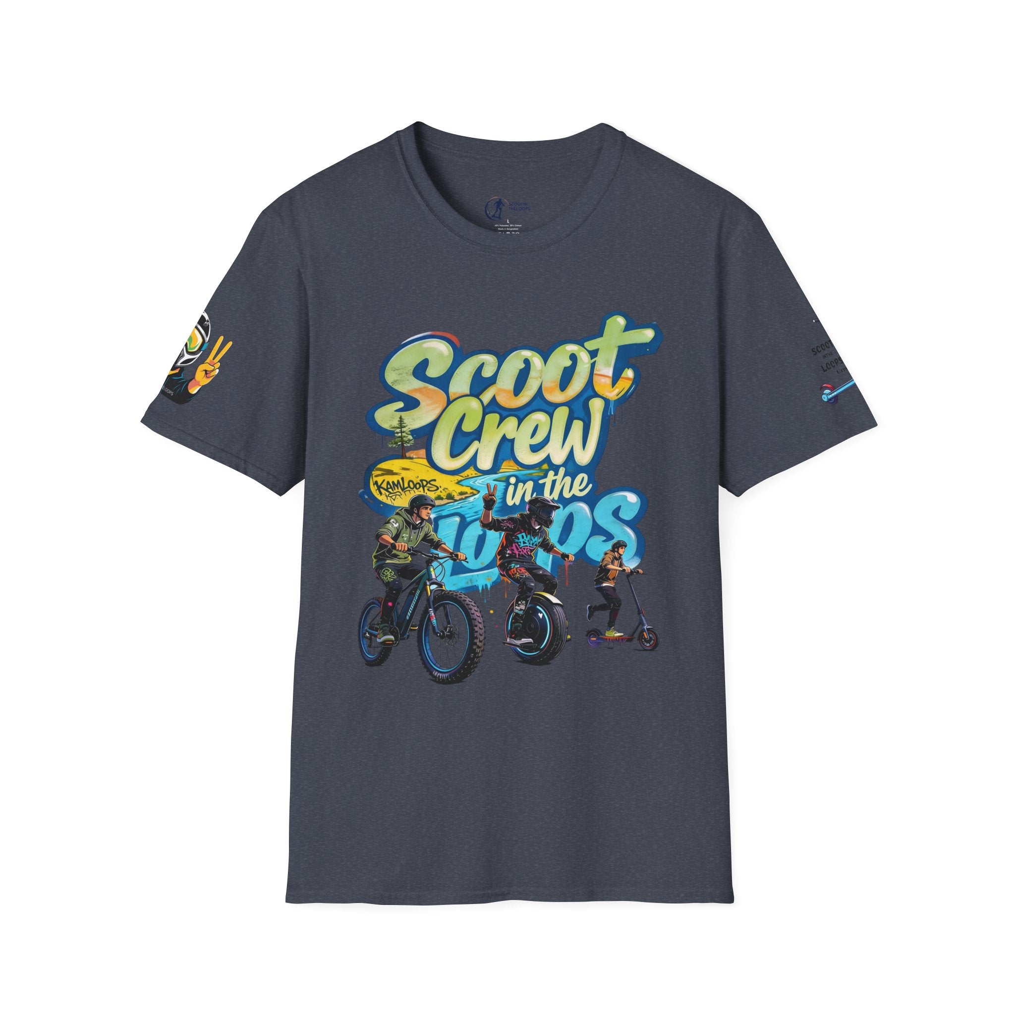 Scoot Crew Graphic Tee — "Scoot Crew in the" Scooter Skateboard Bike Design