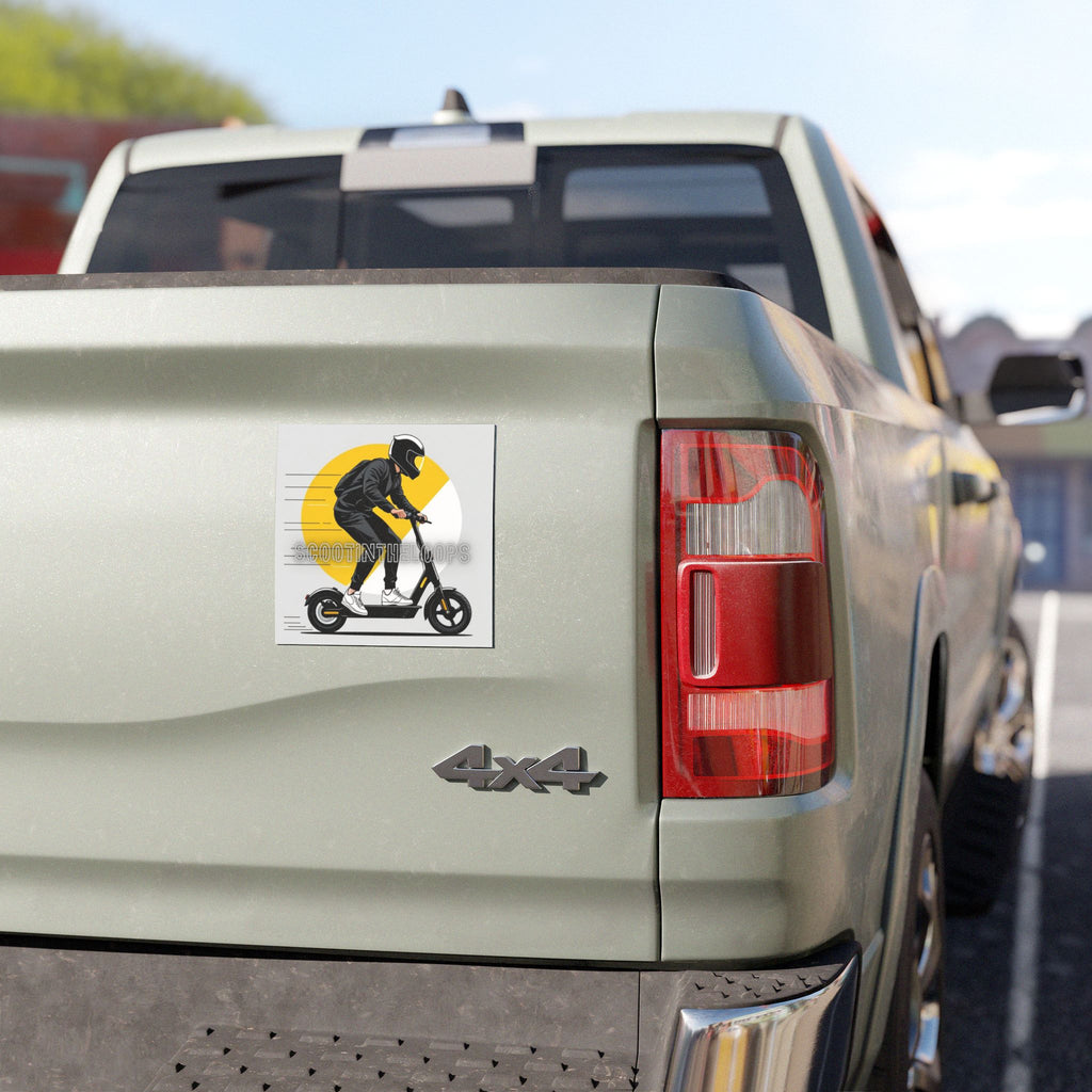 Scoot in the Loops Car Magnet
