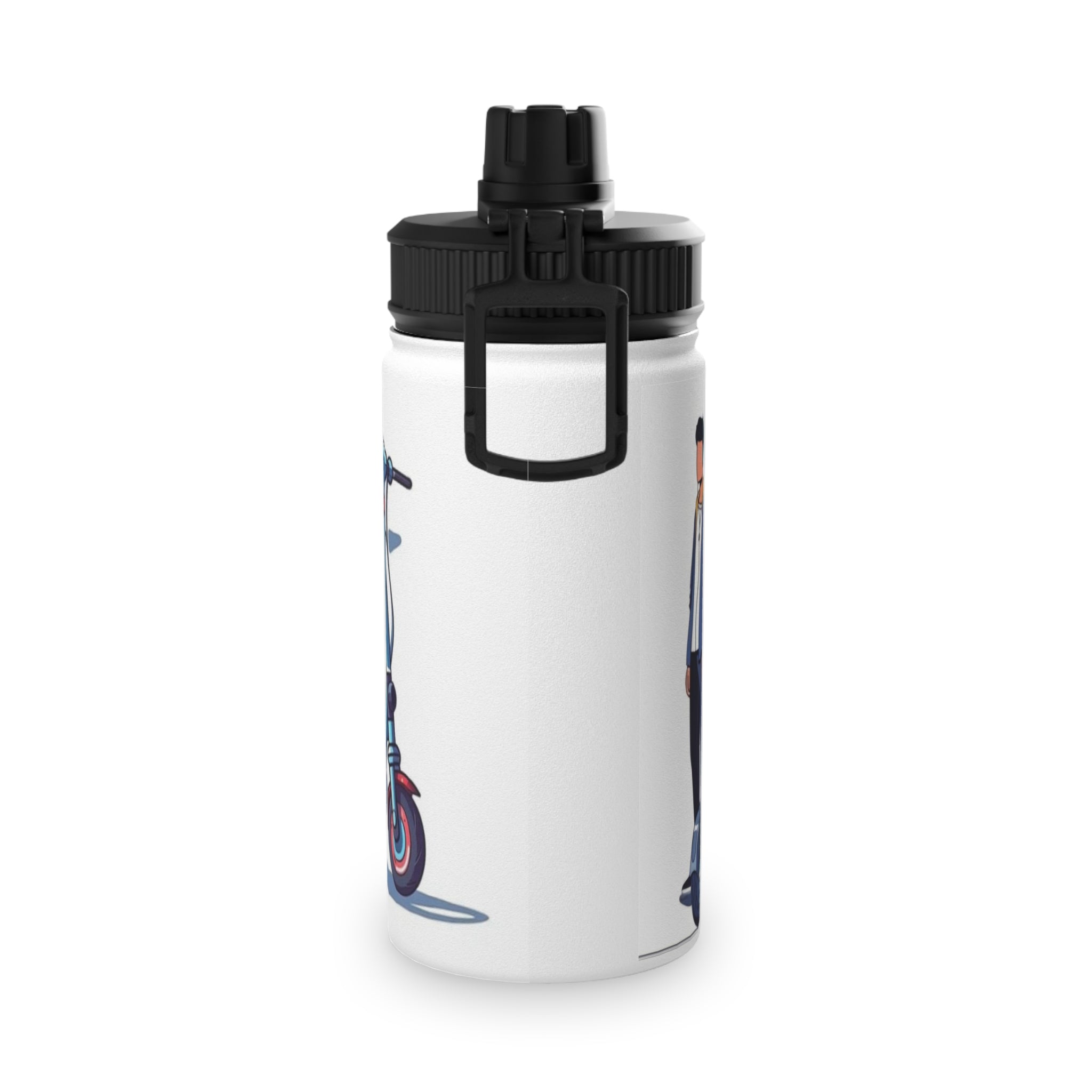 Scooter Water Bottle – "Scootin' in the Loops" Stainless Steel Sports Bottle