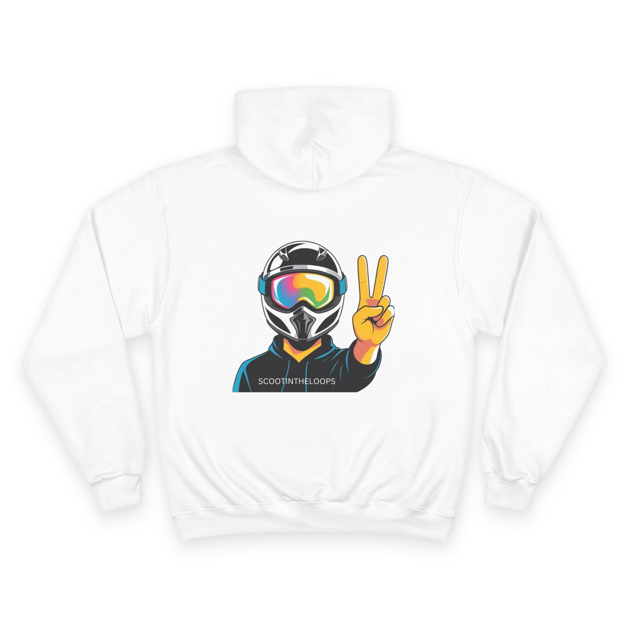 Scoot and Loops Hoodie – Electric Scooter Rider Peace Sign Pullover