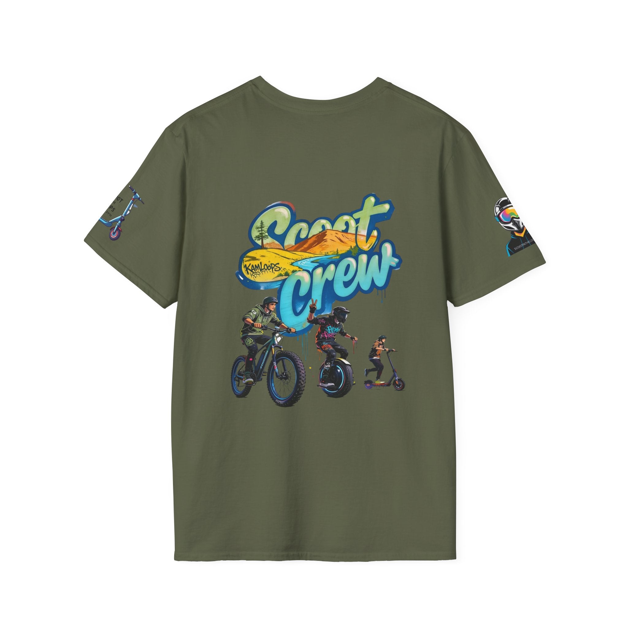 Scoot Crew Graphic Tee — "Scoot Crew in the" Scooter Skateboard Bike Design