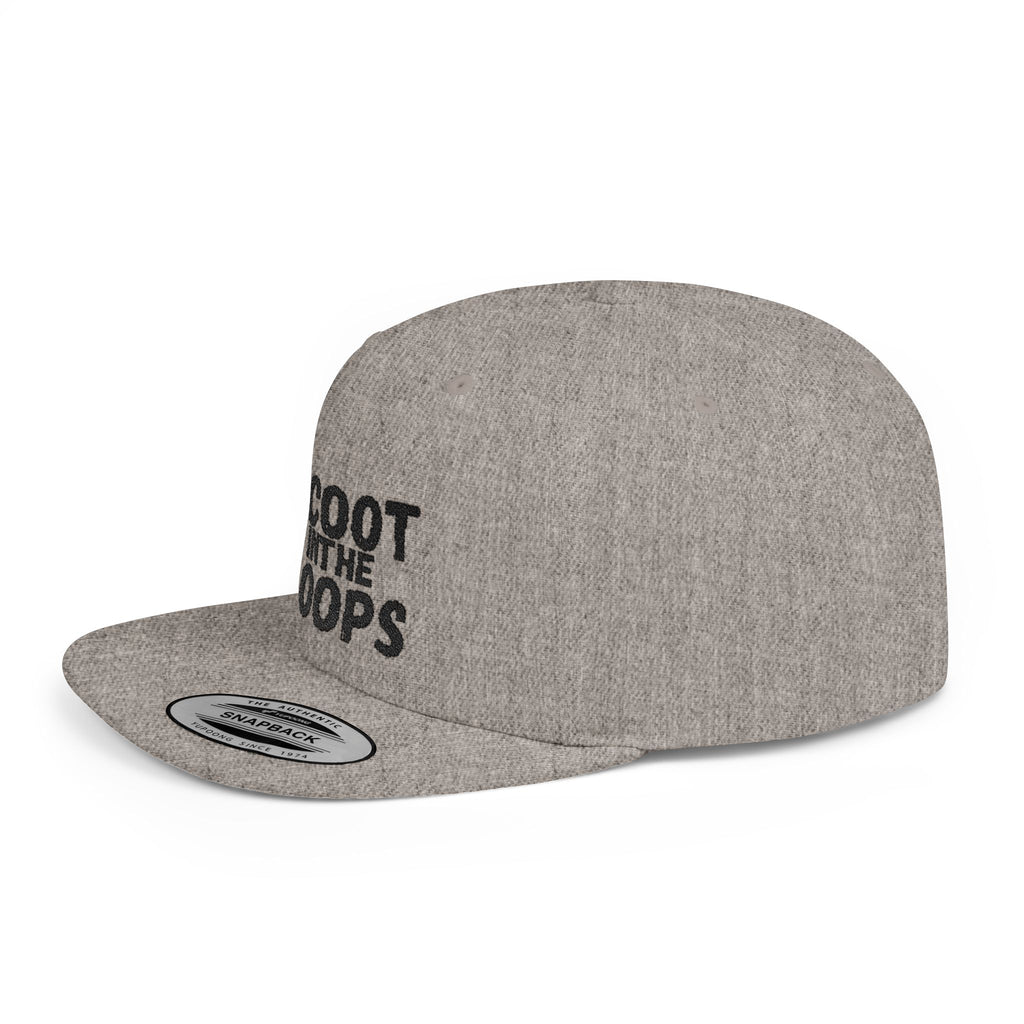 Scoot in the Loops Flat Bill Snapback Hat — Skate Scooter Streetwear Cap