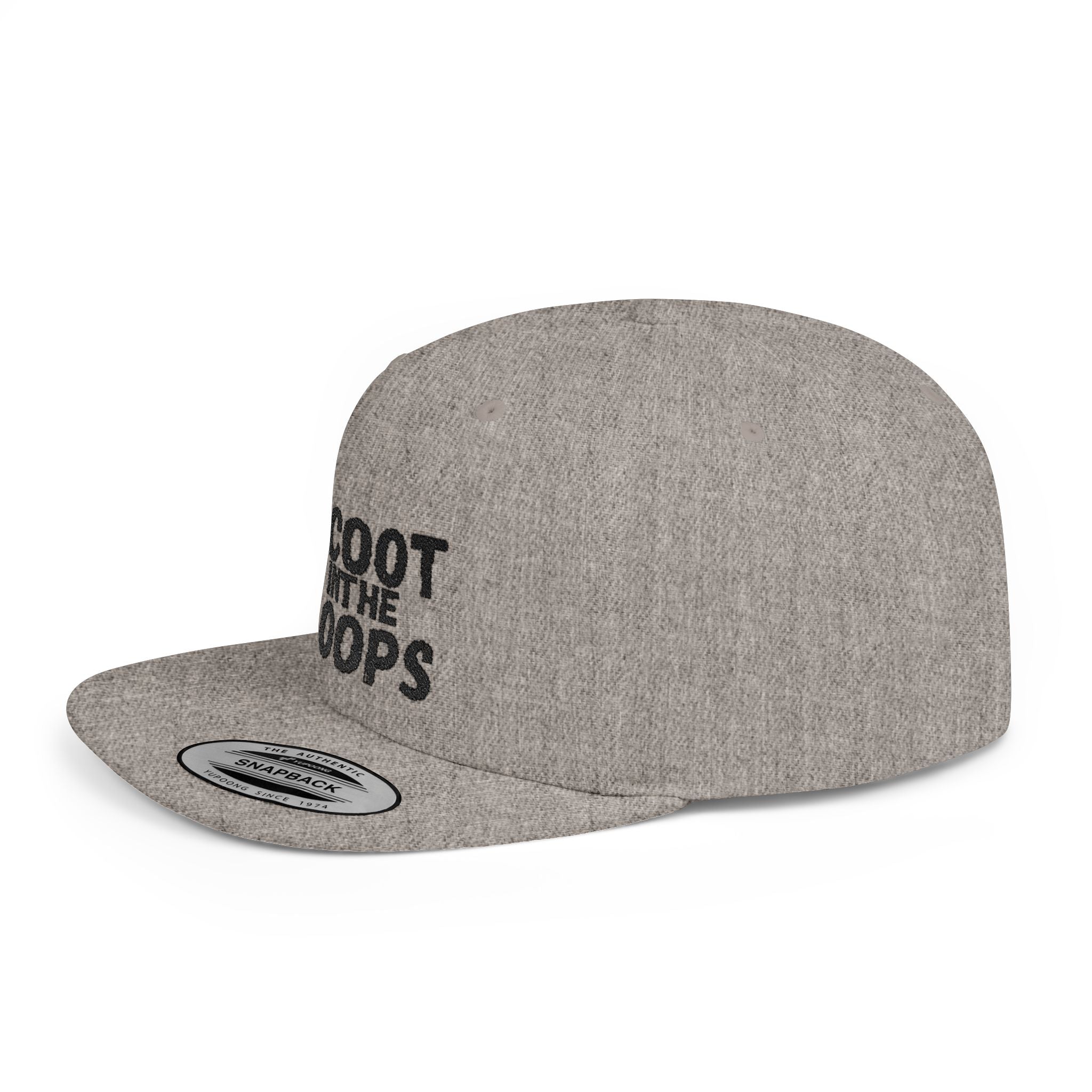 Scoot in the Loops Flat Bill Snapback Hat — Skate Scooter Streetwear Cap