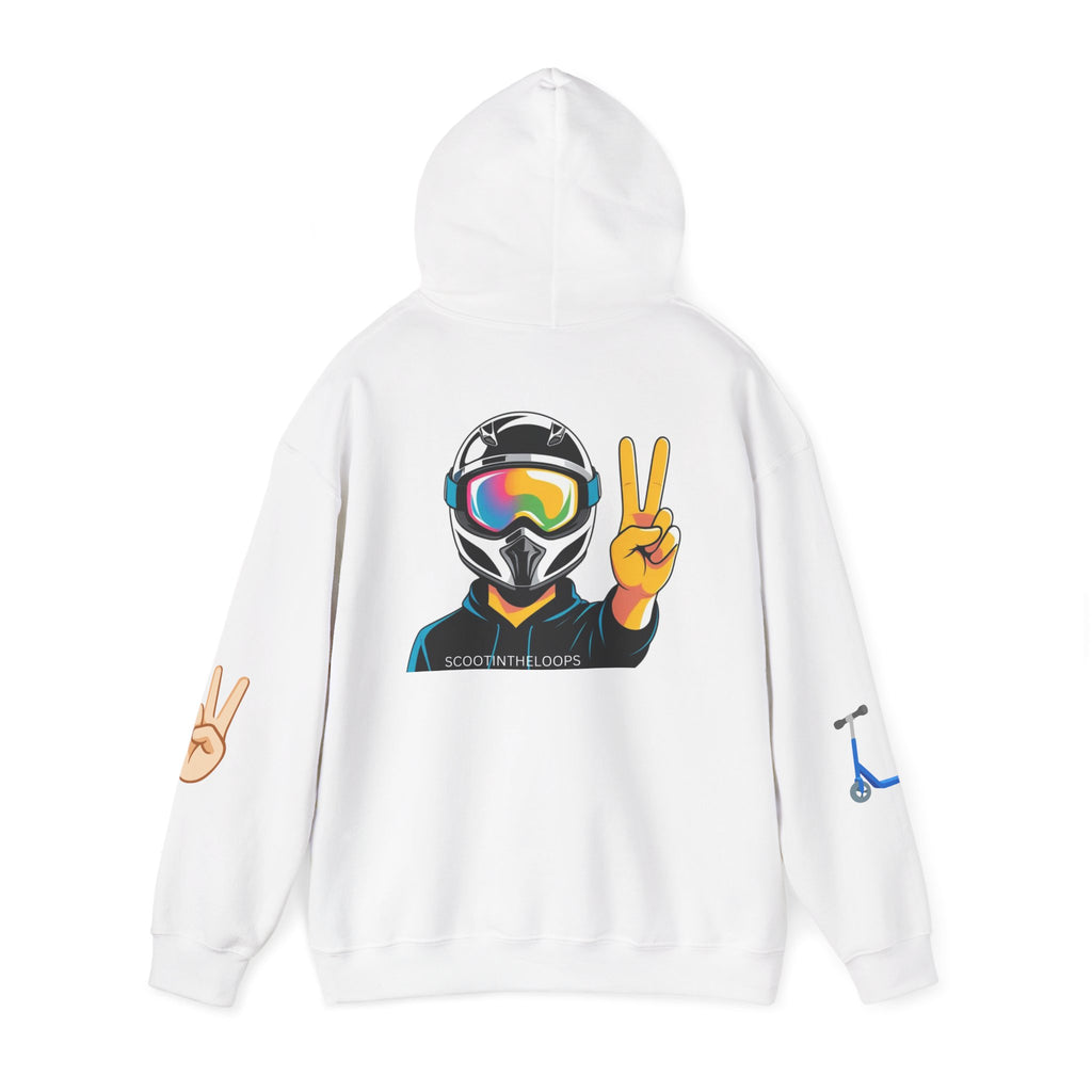 Rider Peace Sign Hoodie — Motorcycle & Scooter Graphic Pullover