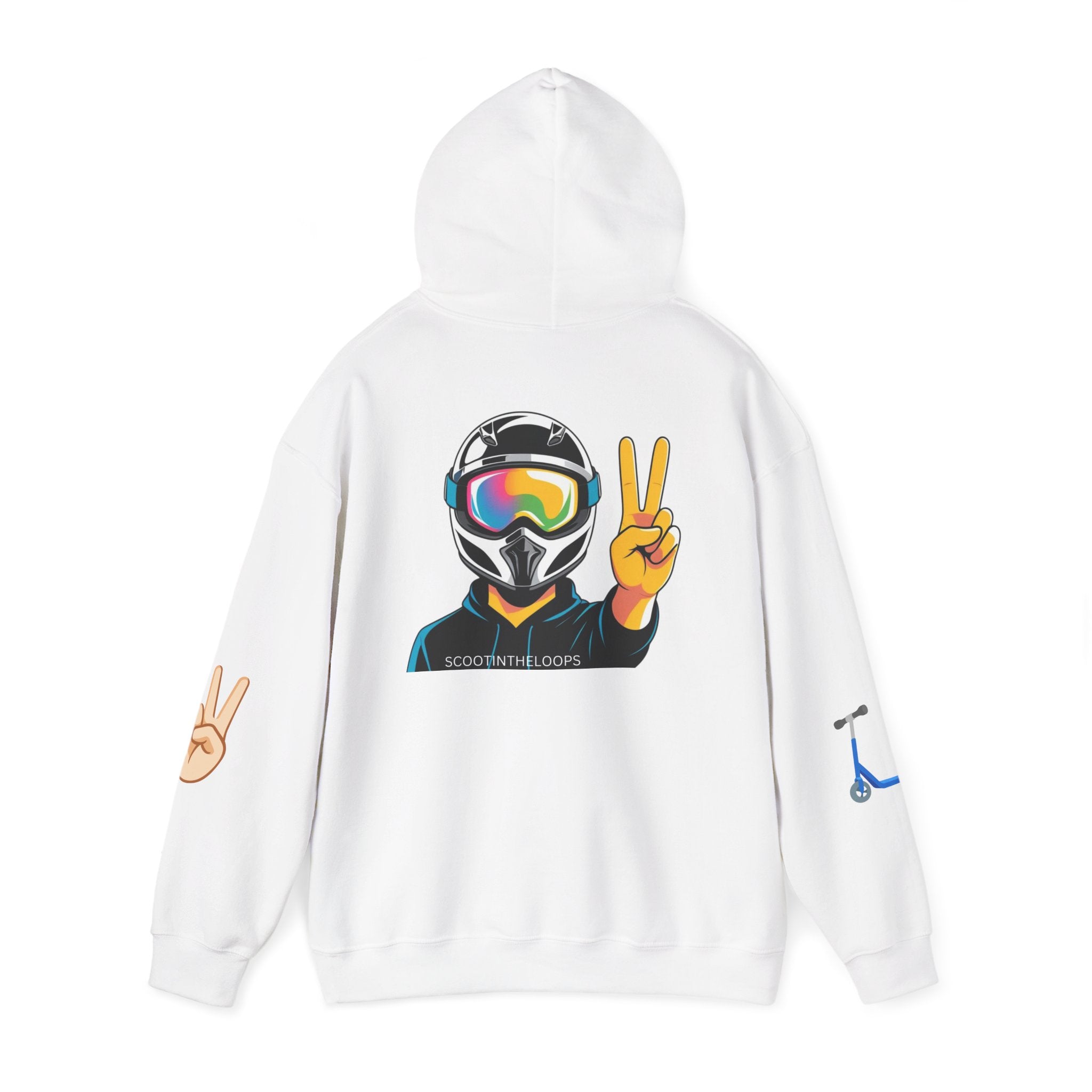 Rider Peace Sign Hoodie — Motorcycle & Scooter Graphic Pullover