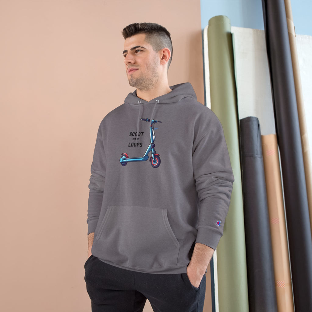 Scoot and Loops Hoodie – Electric Scooter Rider Peace Sign Pullover