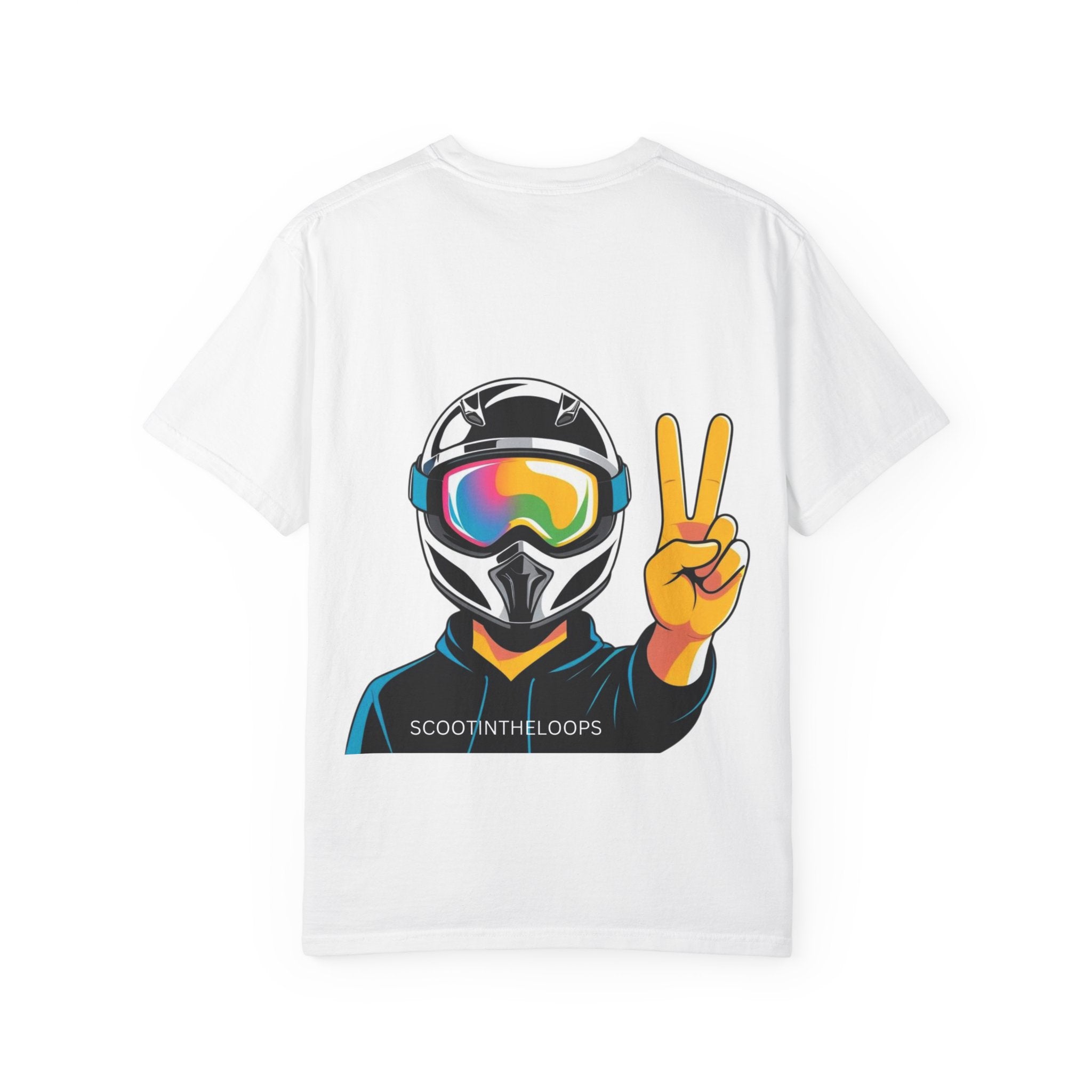 Scoot Helmet Graphic T-Shirt Peace