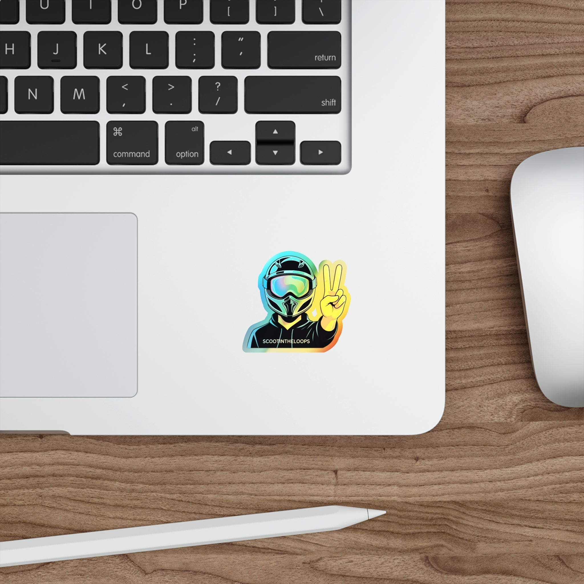 Holographic Scoot Peace Sign Sticker