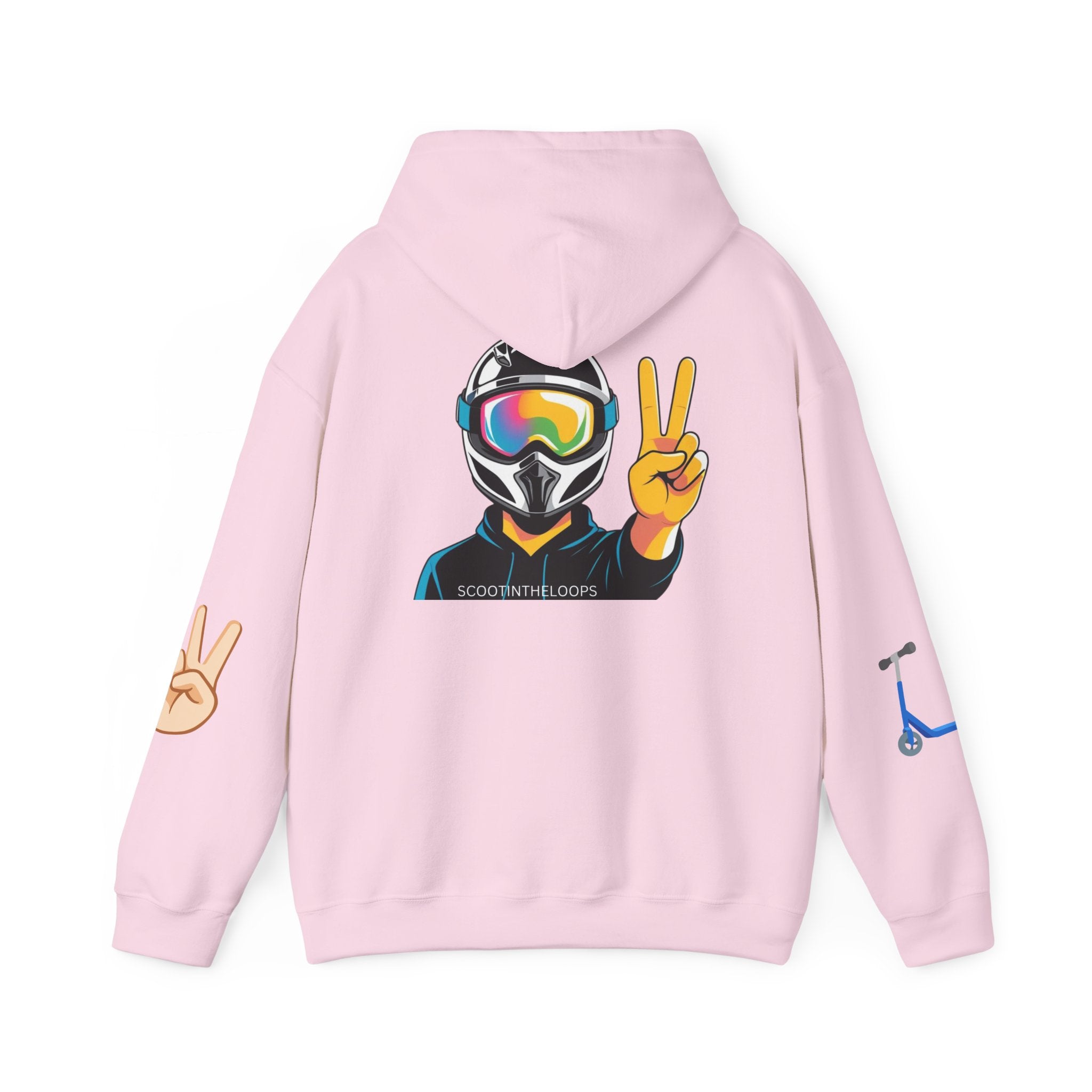 Rider Peace Sign Hoodie — Motorcycle & Scooter Graphic Pullover