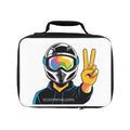 Scooter Rider Peace Sign Lunch Bag — Cool Helmet Graphic Lunchbox