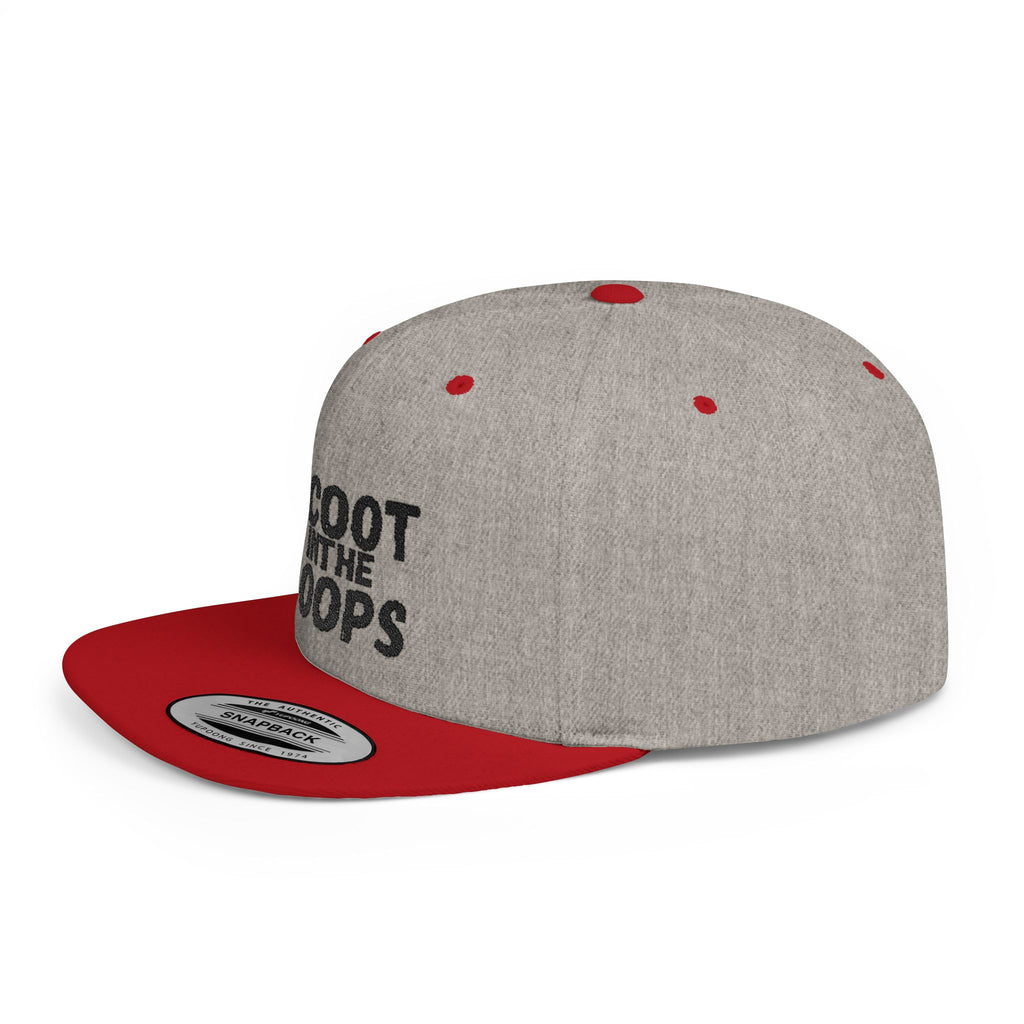 Scoot in the Loops Flat Bill Snapback Hat — Skate Scooter Streetwear Cap