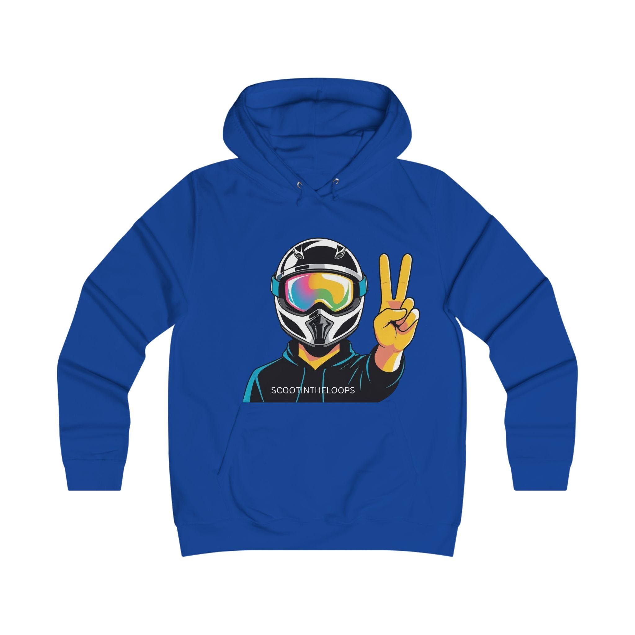Snowboard Peace Sign Hoodie — Ski/Snowboard Helmet Graphic Pullover