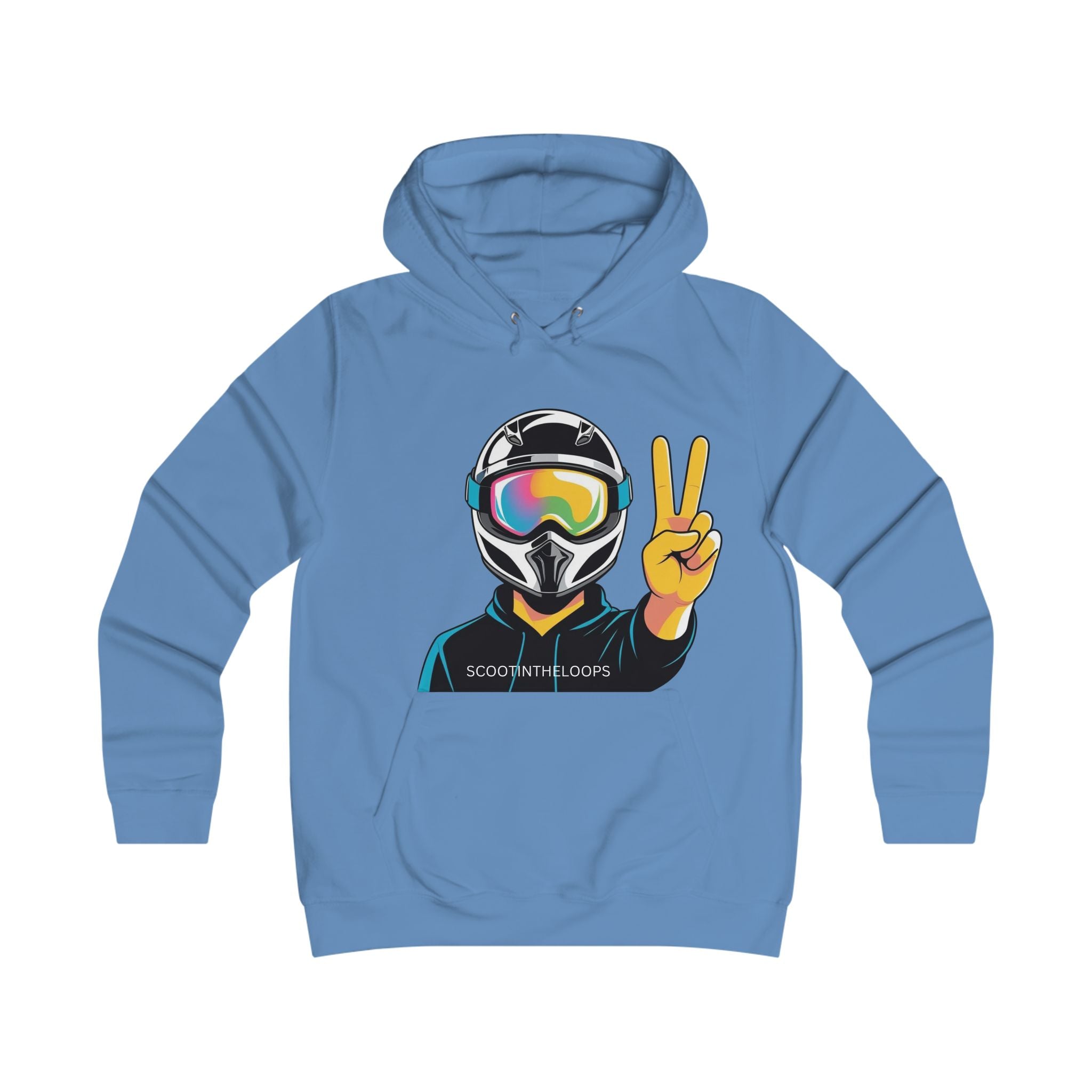 Snowboard Peace Sign Hoodie — Ski/Snowboard Helmet Graphic Pullover