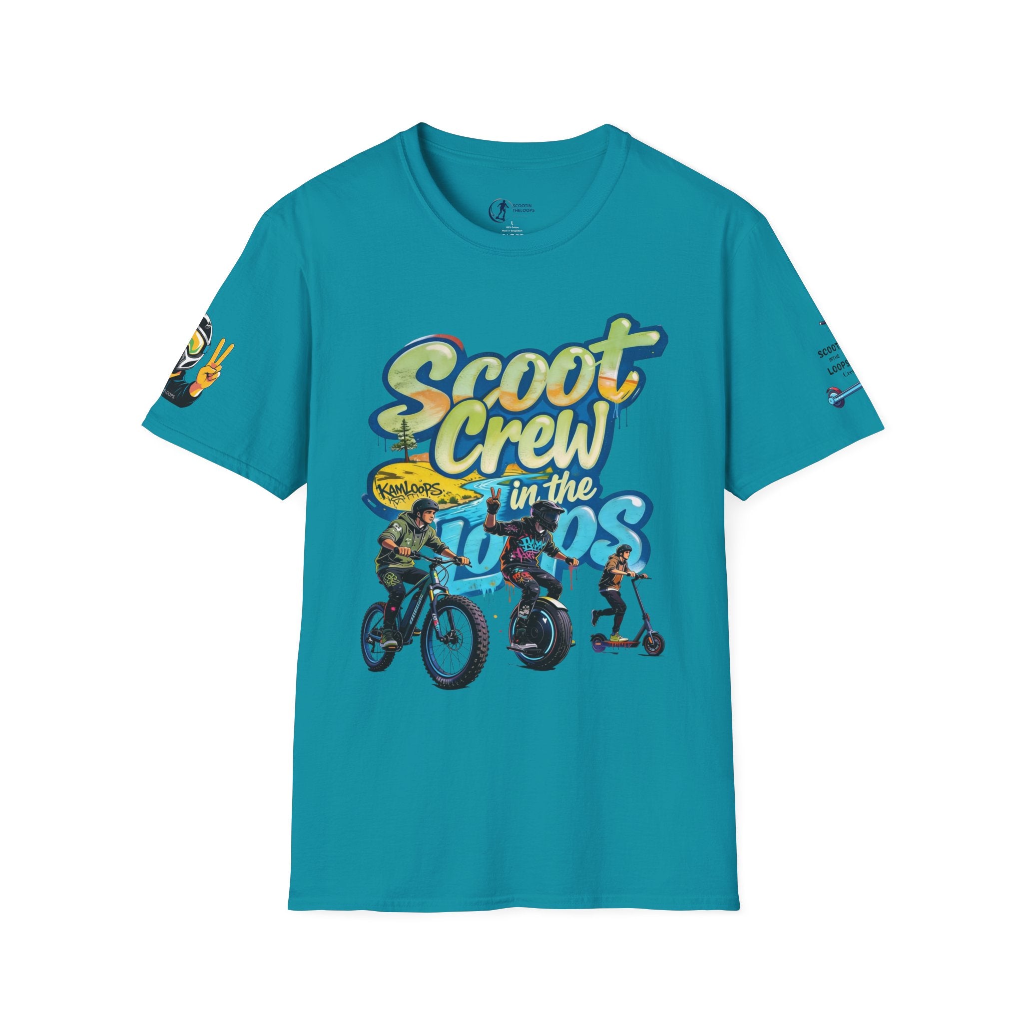Scoot Crew Graphic Tee — "Scoot Crew in the" Scooter Skateboard Bike Design